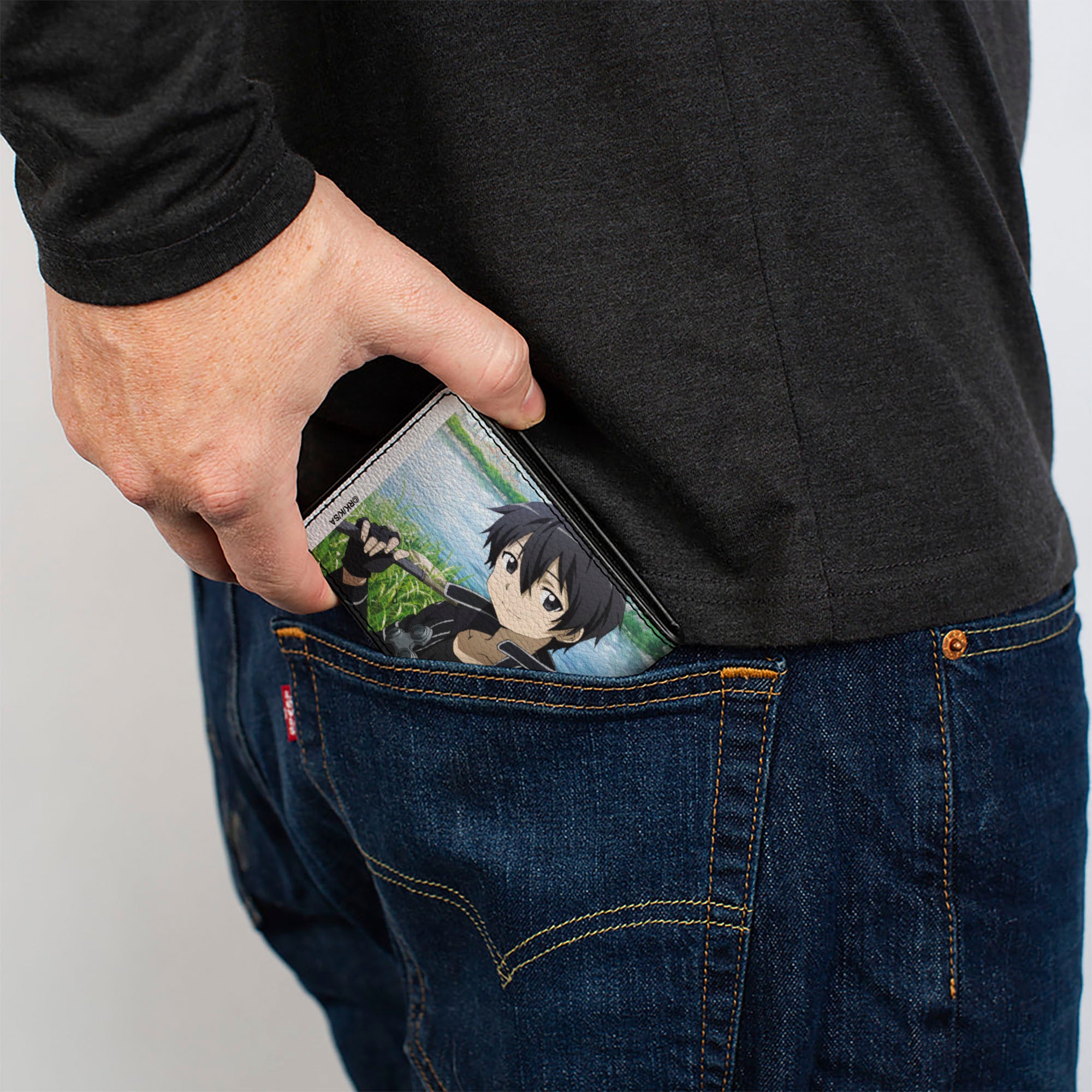Bi-Fold Wallet - SWORD ART ONLINE Kirito Asuna and Yui Fishing Scene Bi-Fold Wallets Sword Art Online