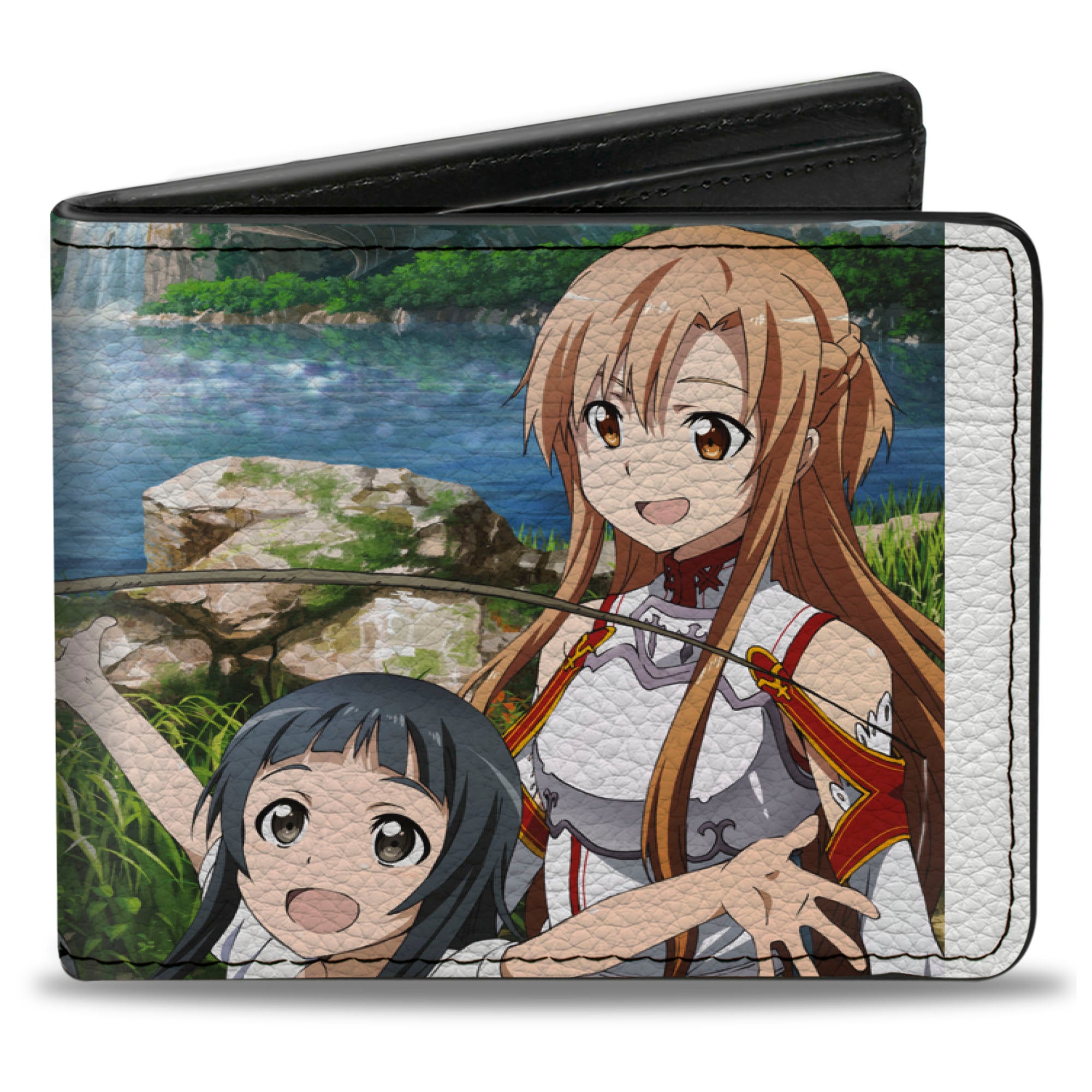 Bi-Fold Wallet - SWORD ART ONLINE Kirito Asuna and Yui Fishing Scene Bi-Fold Wallets Sword Art Online