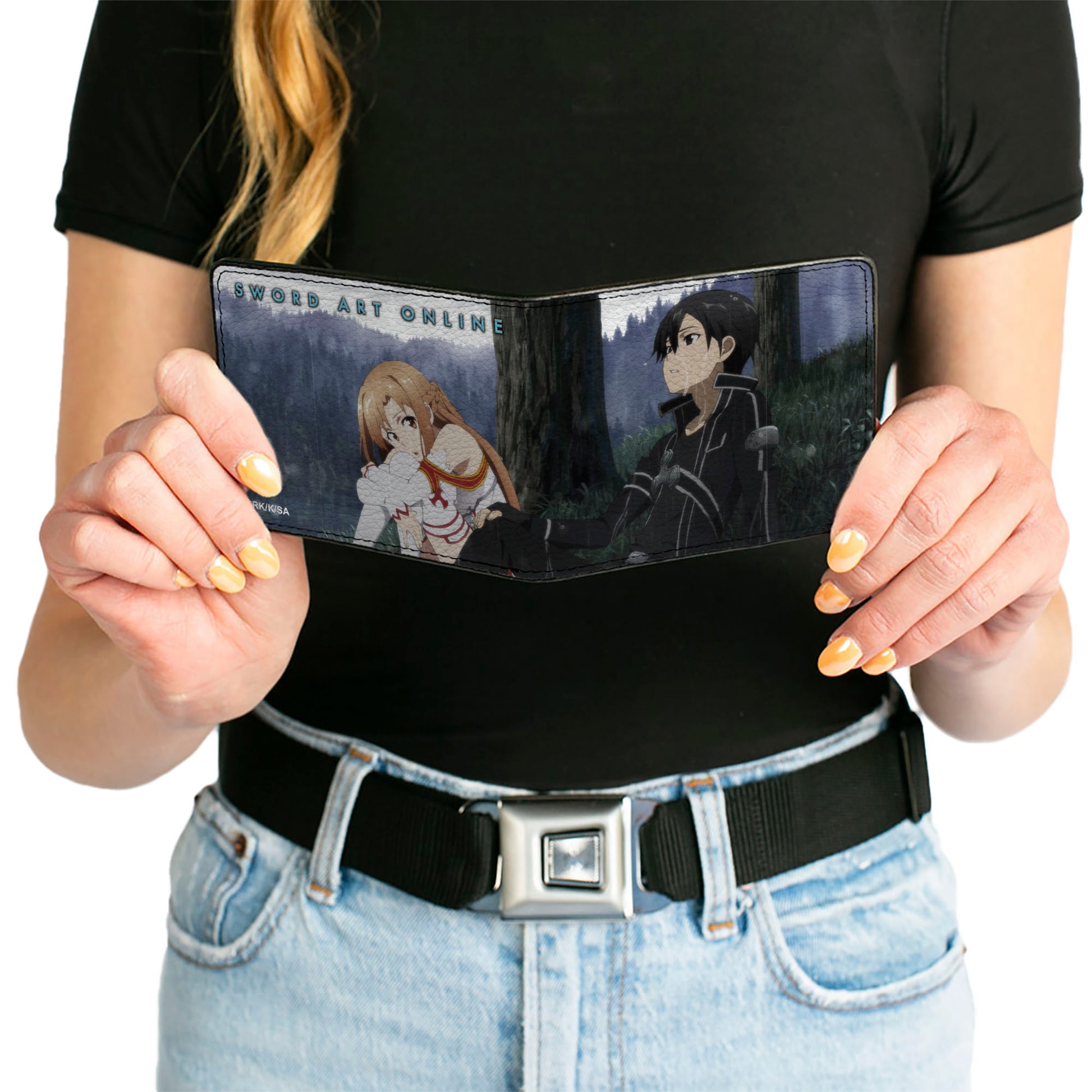Bi-Fold Wallet - SWORD ART ONLINE Asuna and Kirito Forest Sitting Scene Bi-Fold Wallets Sword Art Online