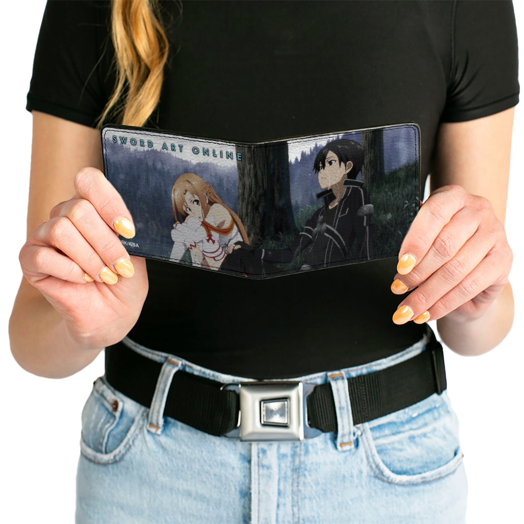 Bi-Fold Wallet - SWORD ART ONLINE Asuna and Kirito Forest Sitting Scene Bi-Fold Wallets Sword Art Online