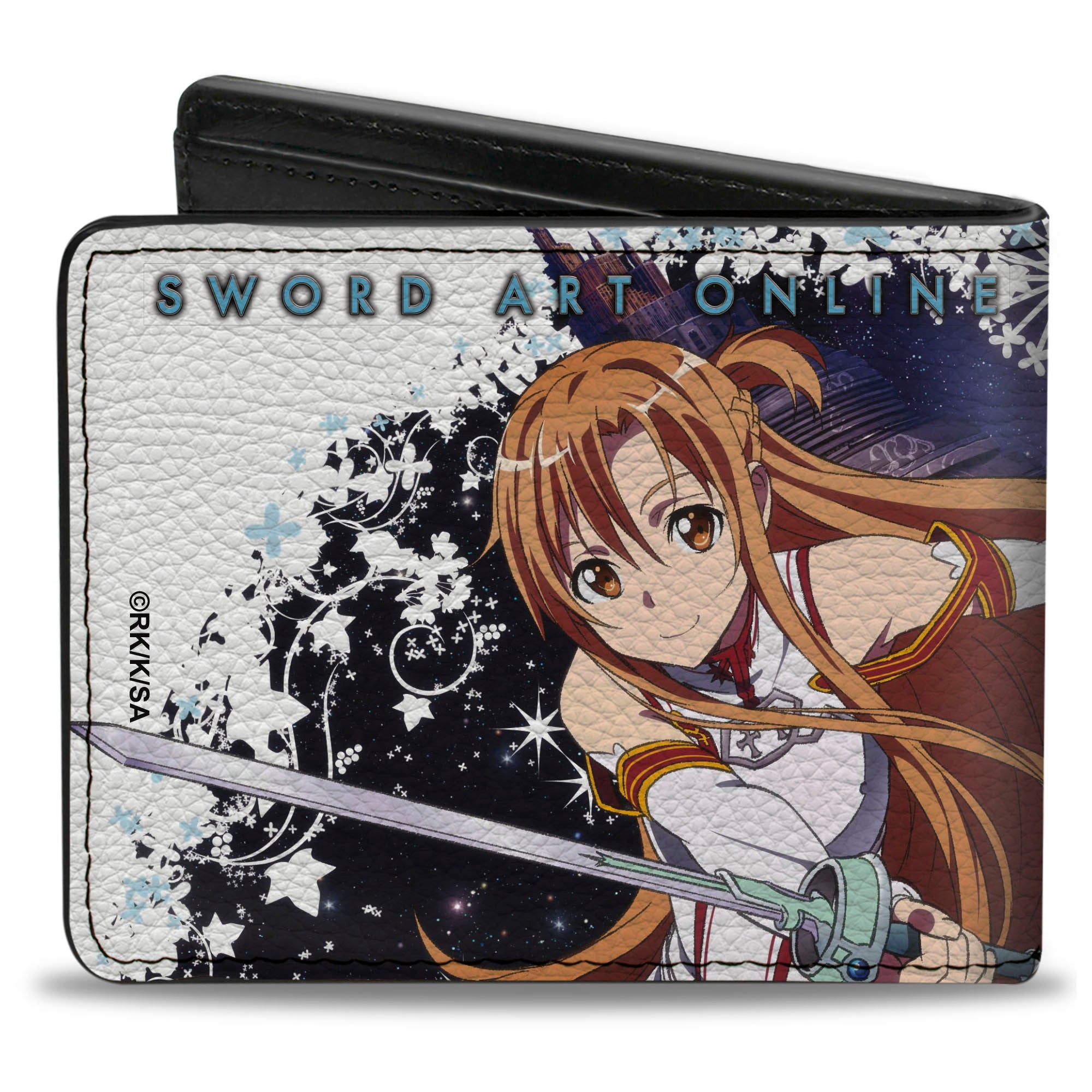 Bi-Fold Wallet - SWORD ART ONLINE Asuna and Kirito Swords Pose White Bi-Fold Wallets Sword Art Online
