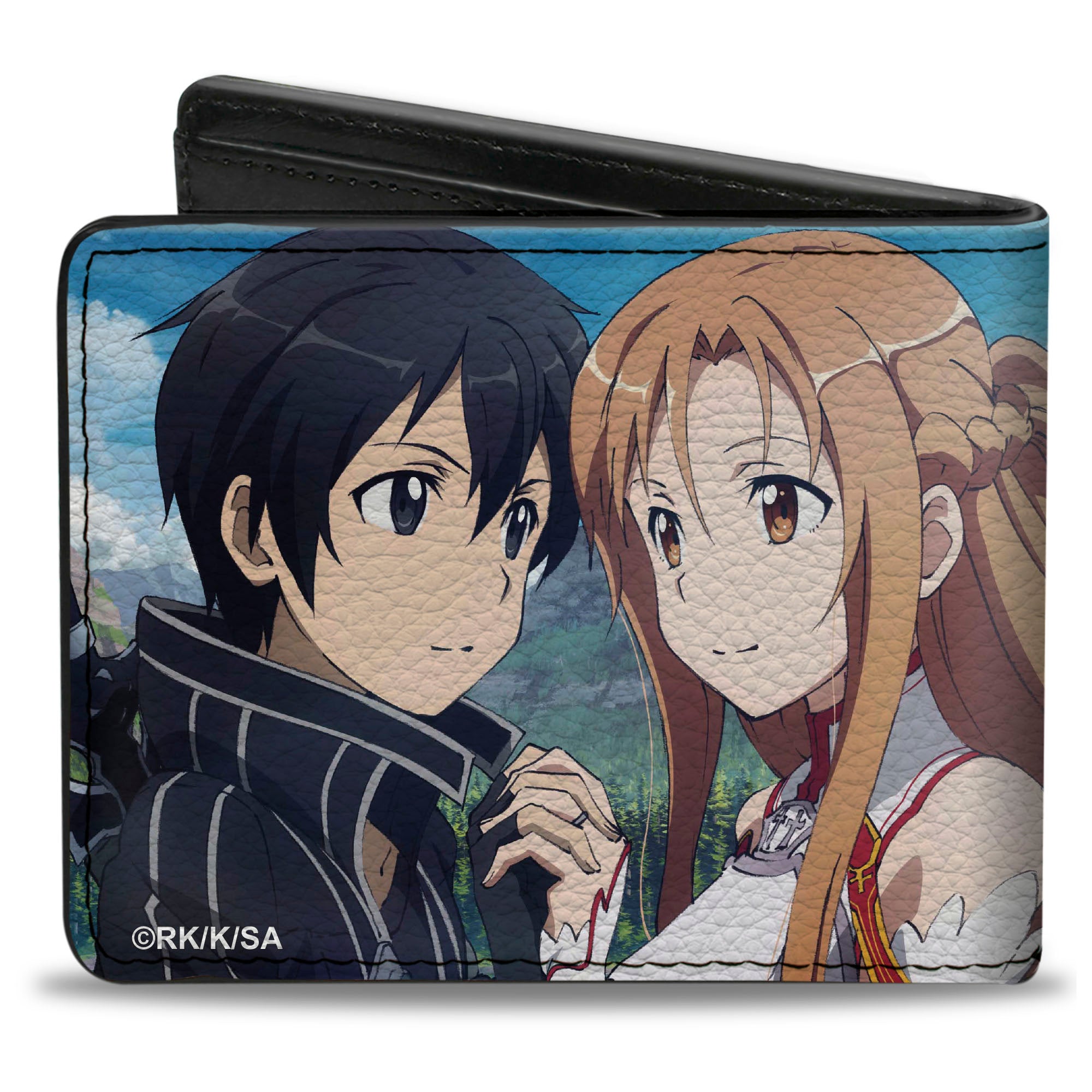 Bi-Fold Wallet - SWORD ART ONLINE Kirito Asuna and Yui Mountain Scene Bi-Fold Wallets Sword Art Online
