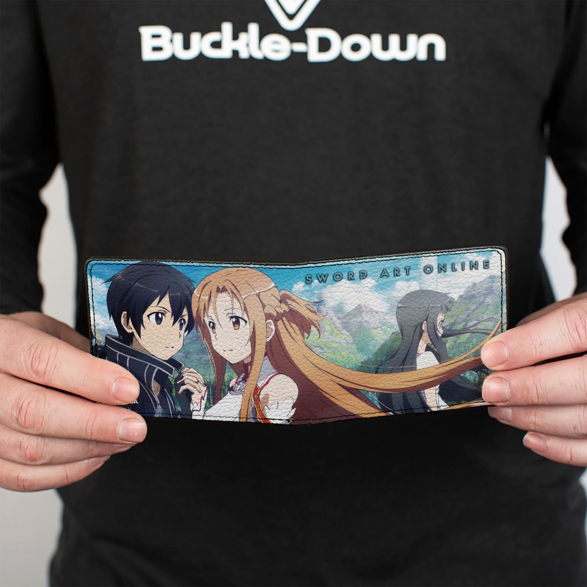 Bi-Fold Wallet - SWORD ART ONLINE Kirito Asuna and Yui Mountain Scene Bi-Fold Wallets Sword Art Online