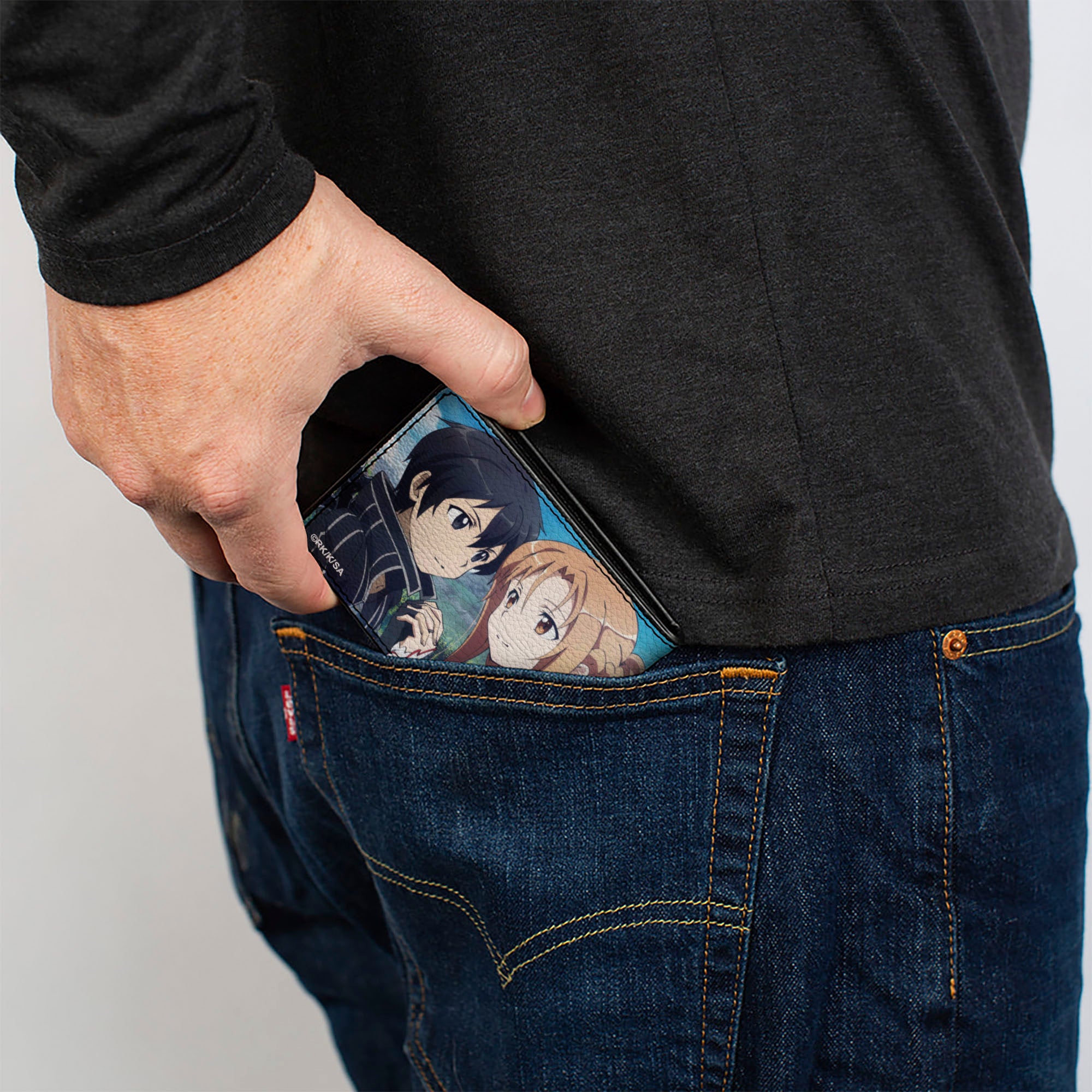 Bi-Fold Wallet - SWORD ART ONLINE Kirito Asuna and Yui Mountain Scene Bi-Fold Wallets Sword Art Online
