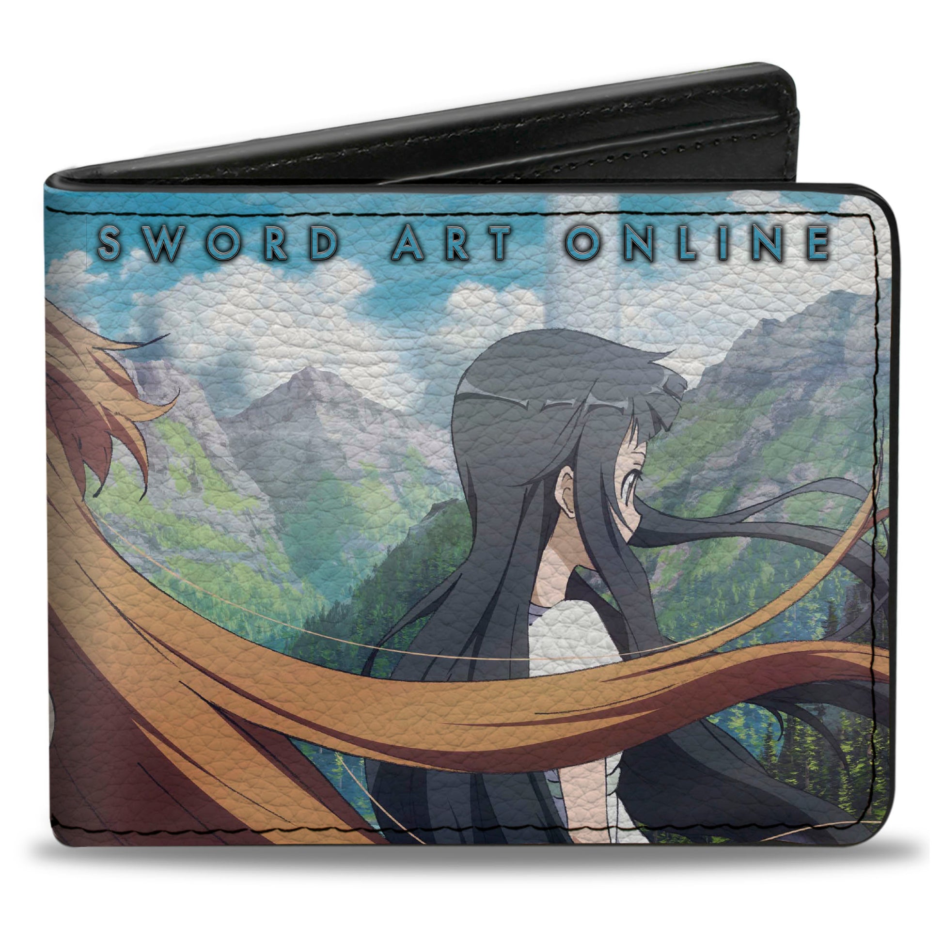Bi-Fold Wallet - SWORD ART ONLINE Kirito Asuna and Yui Mountain Scene Bi-Fold Wallets Sword Art Online