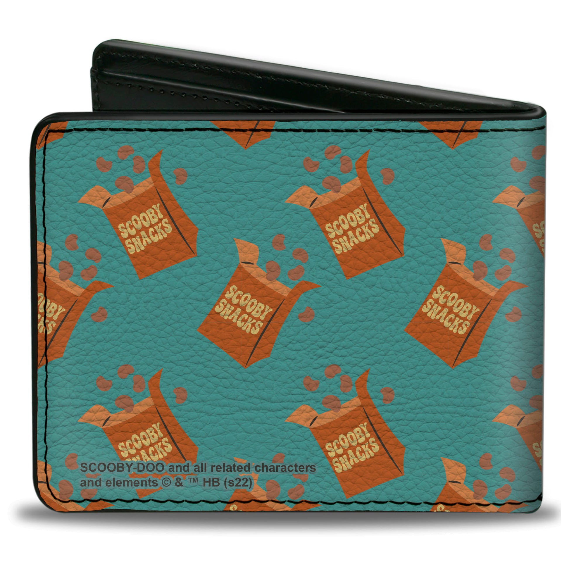 Bi-Fold Wallet - Scooby Doo Scooby Snacks Box Collage Blue Bi-Fold Wallets Scooby Doo