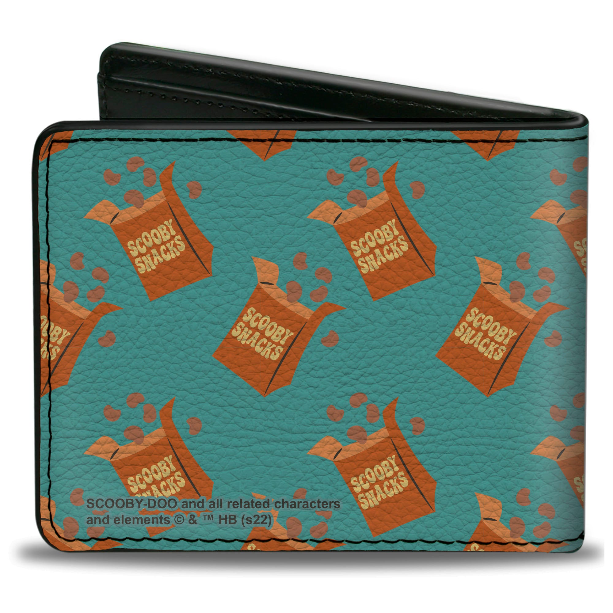 Bi-Fold Wallet - Scooby Doo Scooby Snacks Box Collage Blue Bi-Fold Wallets Scooby Doo