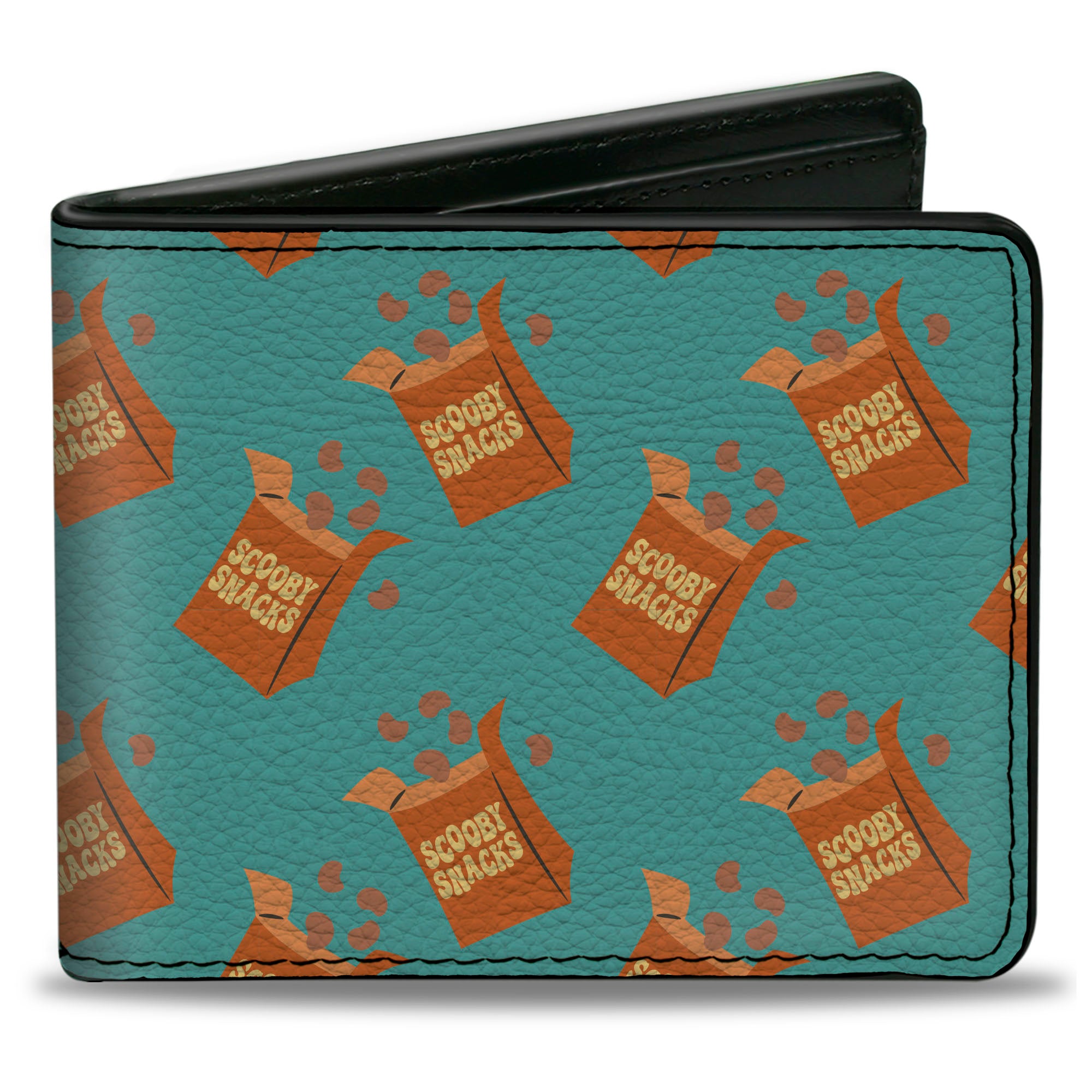 Bi-Fold Wallet - Scooby Doo Scooby Snacks Box Collage Blue Bi-Fold Wallets Scooby Doo