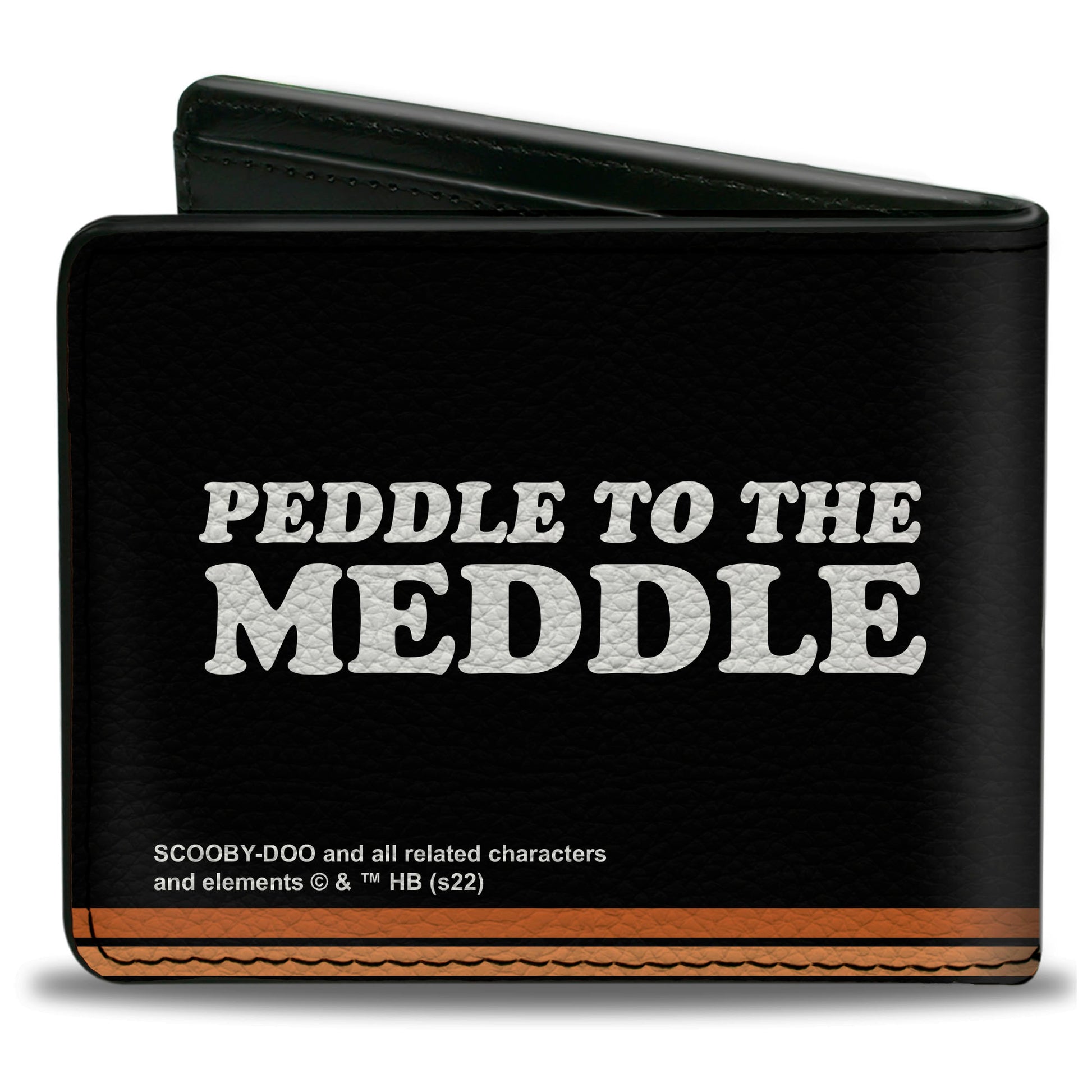 Bi-Fold Wallet - Scooby Doo Mystery Machine Pose PEDDLE TO THE MEDDLE Black/White Bi-Fold Wallets Scooby Doo