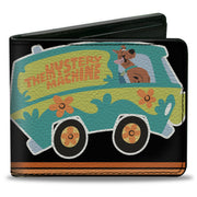 Bi-Fold Wallet - Scooby Doo Mystery Machine Pose PEDDLE TO THE MEDDLE Black/White Bi-Fold Wallets Scooby Doo