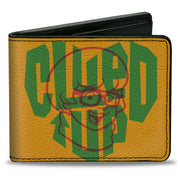 Bi-Fold Wallet - Scooby Doo Velma Smiling Face CLUED UP Yellow/Green/Red Bi-Fold Wallets Scooby Doo