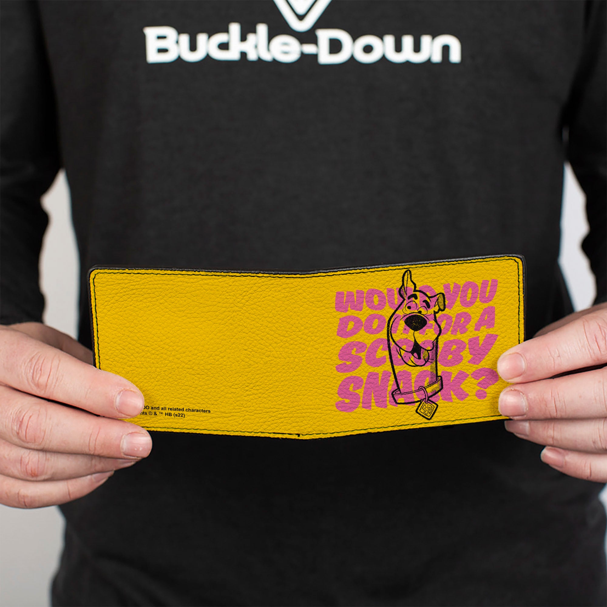 Bi-Fold Wallet - Scooby Doo WOULD YOU DO IT FOR A SCOOBY SNACK? Pose Yellow/Pink/Black Bi-Fold Wallets Scooby Doo