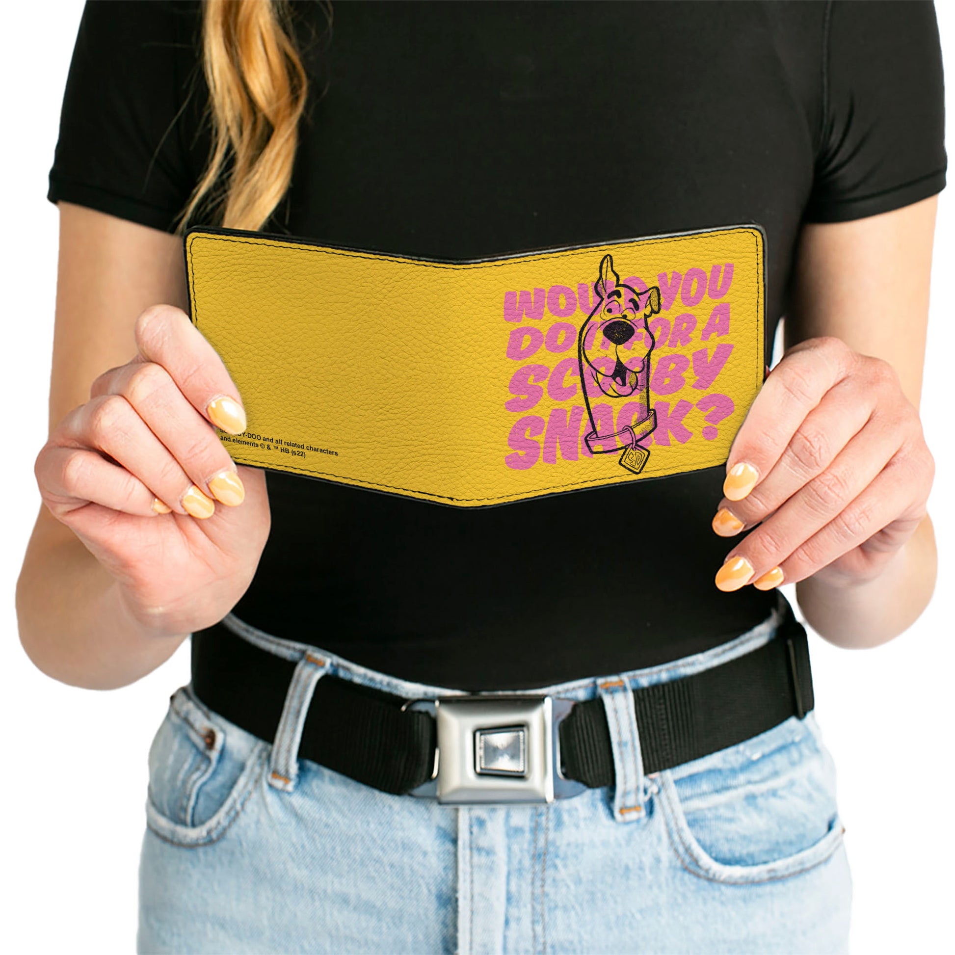 Bi-Fold Wallet - Scooby Doo WOULD YOU DO IT FOR A SCOOBY SNACK? Pose Yellow/Pink/Black Bi-Fold Wallets Scooby Doo