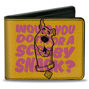 Bi-Fold Wallet - Scooby Doo WOULD YOU DO IT FOR A SCOOBY SNACK? Pose Yellow/Pink/Black Bi-Fold Wallets Scooby Doo