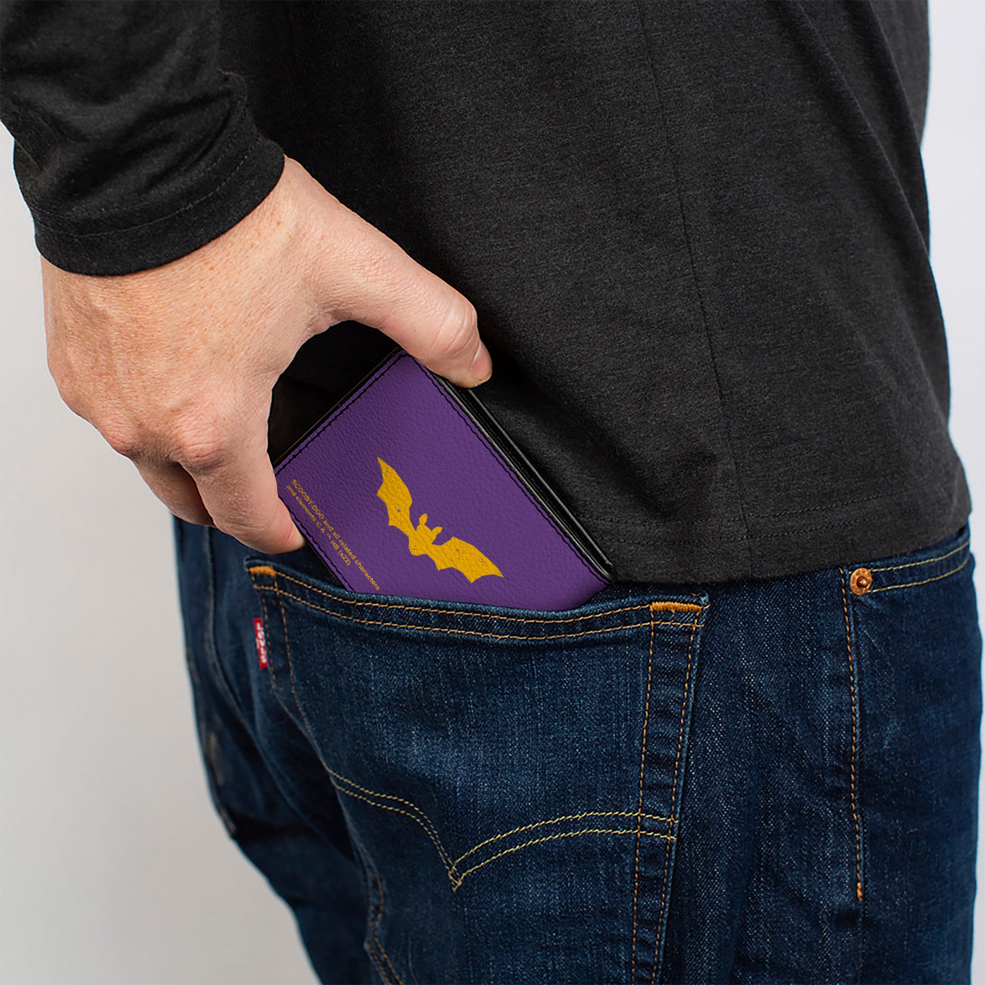 Bi-Fold Wallet - Scooby Doo Scared Pose RUH ROH RAGGY Purple/Yellow Bi-Fold Wallets Scooby Doo