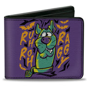 Bi-Fold Wallet - Scooby Doo Scared Pose RUH ROH RAGGY Purple/Yellow Bi-Fold Wallets Scooby Doo