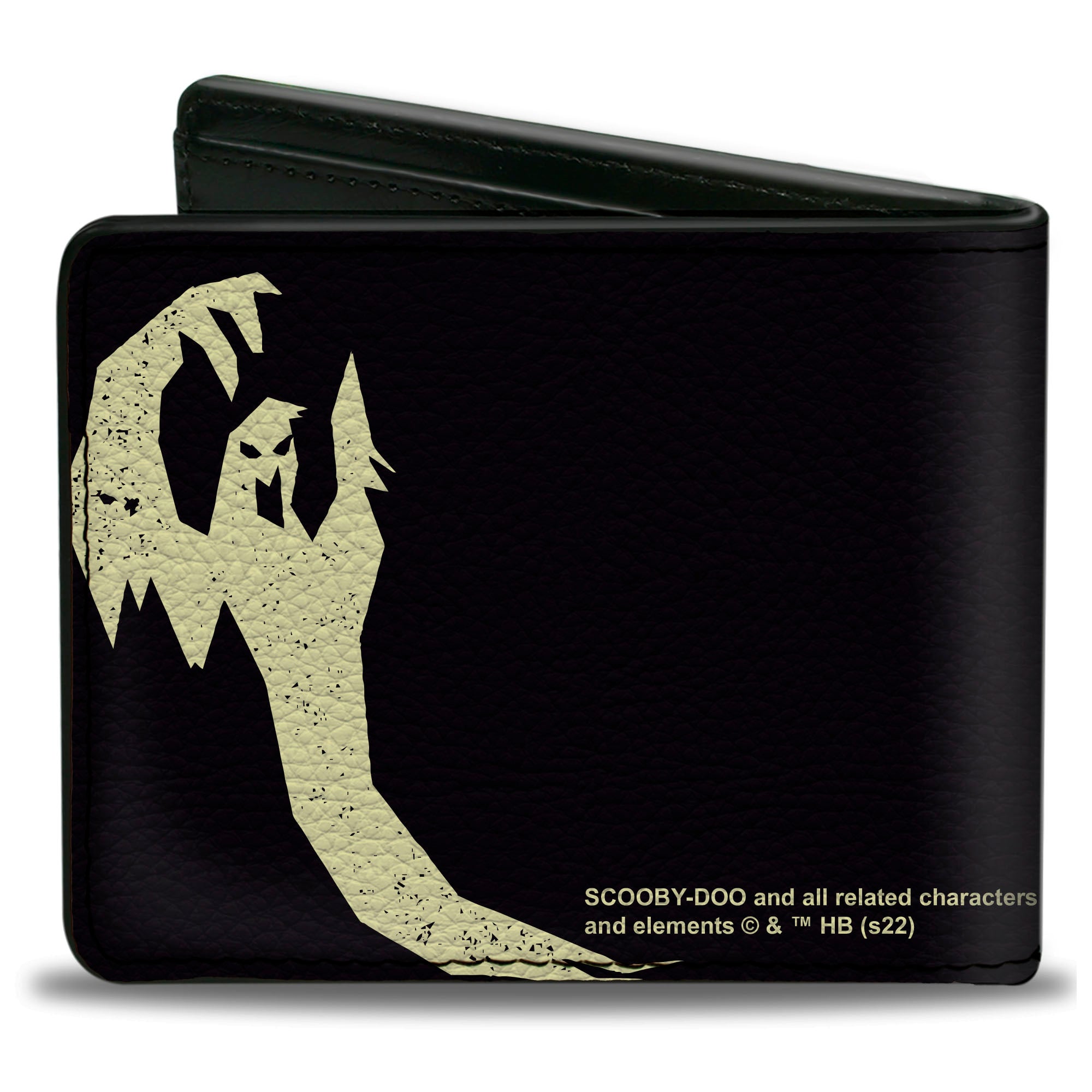 Bi-Fold Wallet - Scooby Doo Shaggy Scared GHOST! Pose Black Bi-Fold Wallets Scooby Doo