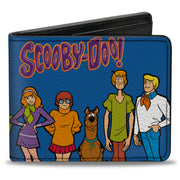 Bi-Fold Wallet - SCOOBY-DOO Mystery Machine and Character Group Pose Blue Bi-Fold Wallets Scooby Doo