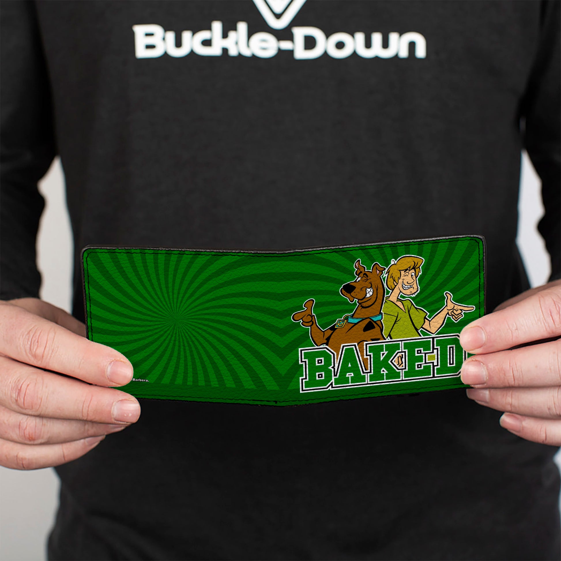 Bi-Fold Wallet - Scooby & Shaggy BAKED Rays Swirl Greens Bi-Fold Wallets Scooby Doo
