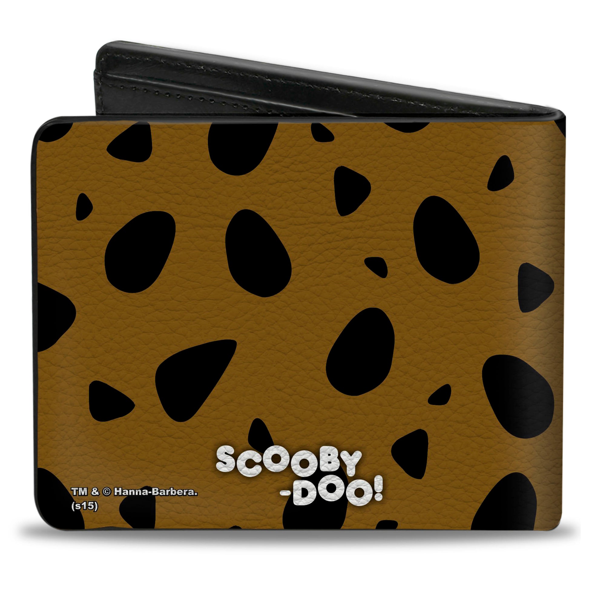 Bi-Fold Wallet - SCOOBY DOO CLOSE-UP Expression Spots Brown Black White Bi-Fold Wallets Scooby Doo