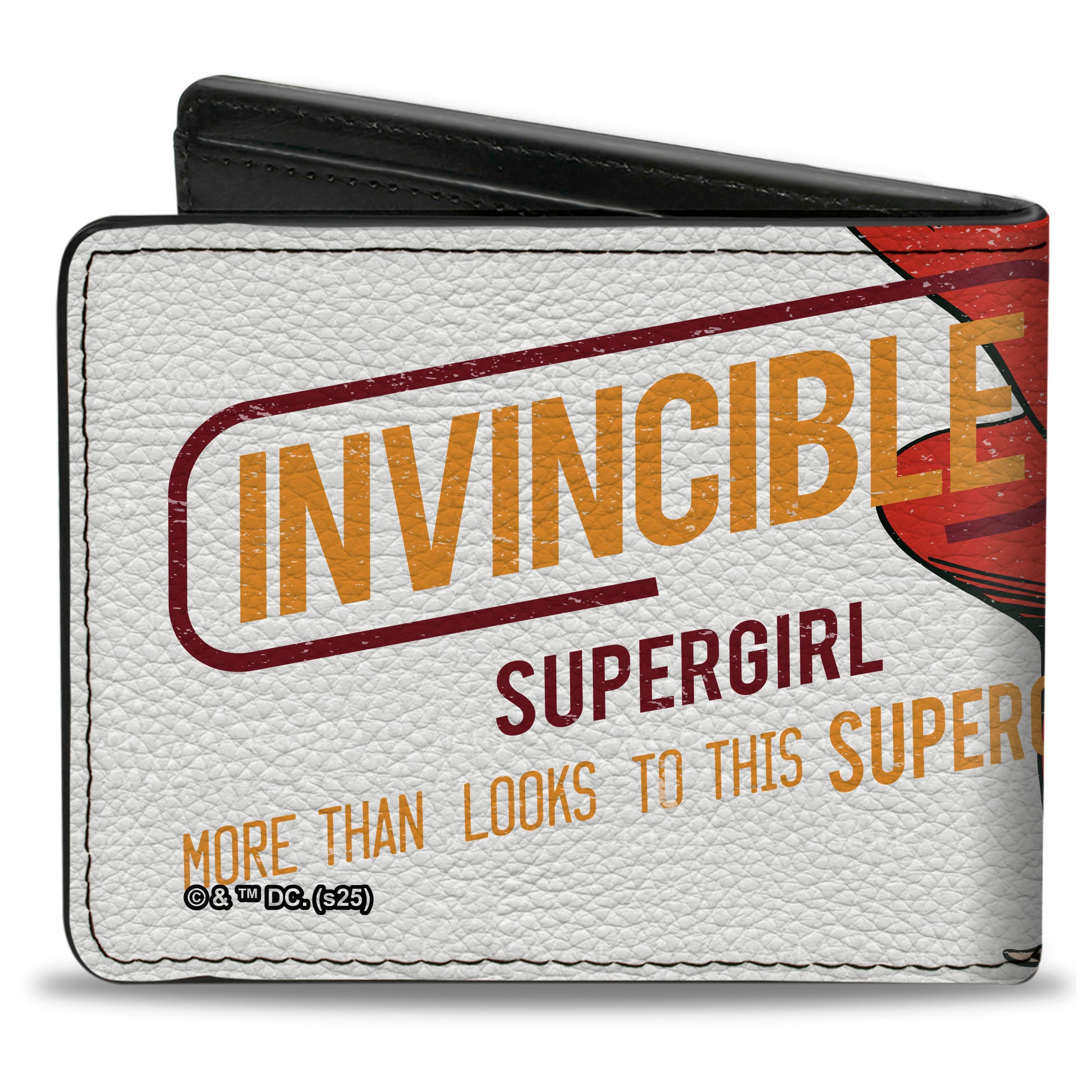 Bi-Fold Wallet - Supergirl INVINCIBLE Running Pose White/Red/Yellow Bi-Fold Wallets DC Comics