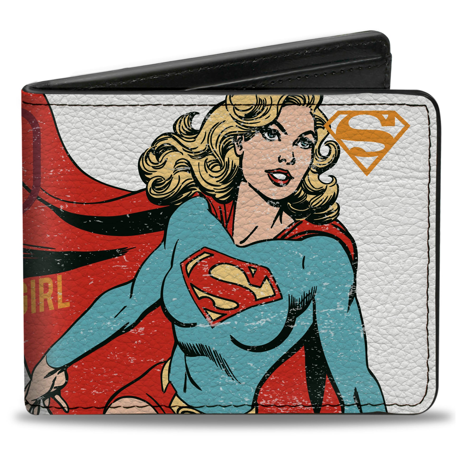Bi-Fold Wallet - Supergirl INVINCIBLE Running Pose White/Red/Yellow Bi-Fold Wallets DC Comics