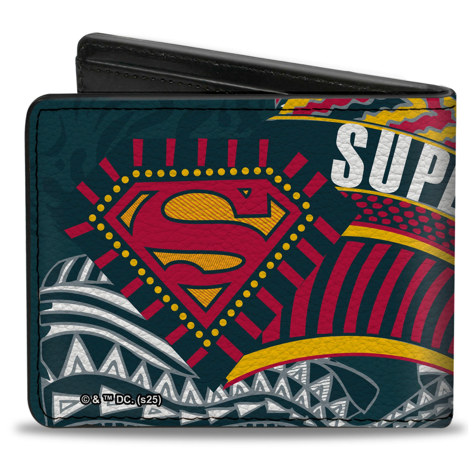 Bi-Fold Wallet - SUPERGIRL Pose and Super Shield Navy/Red/Yellow Bi-Fold Wallets DC Comics