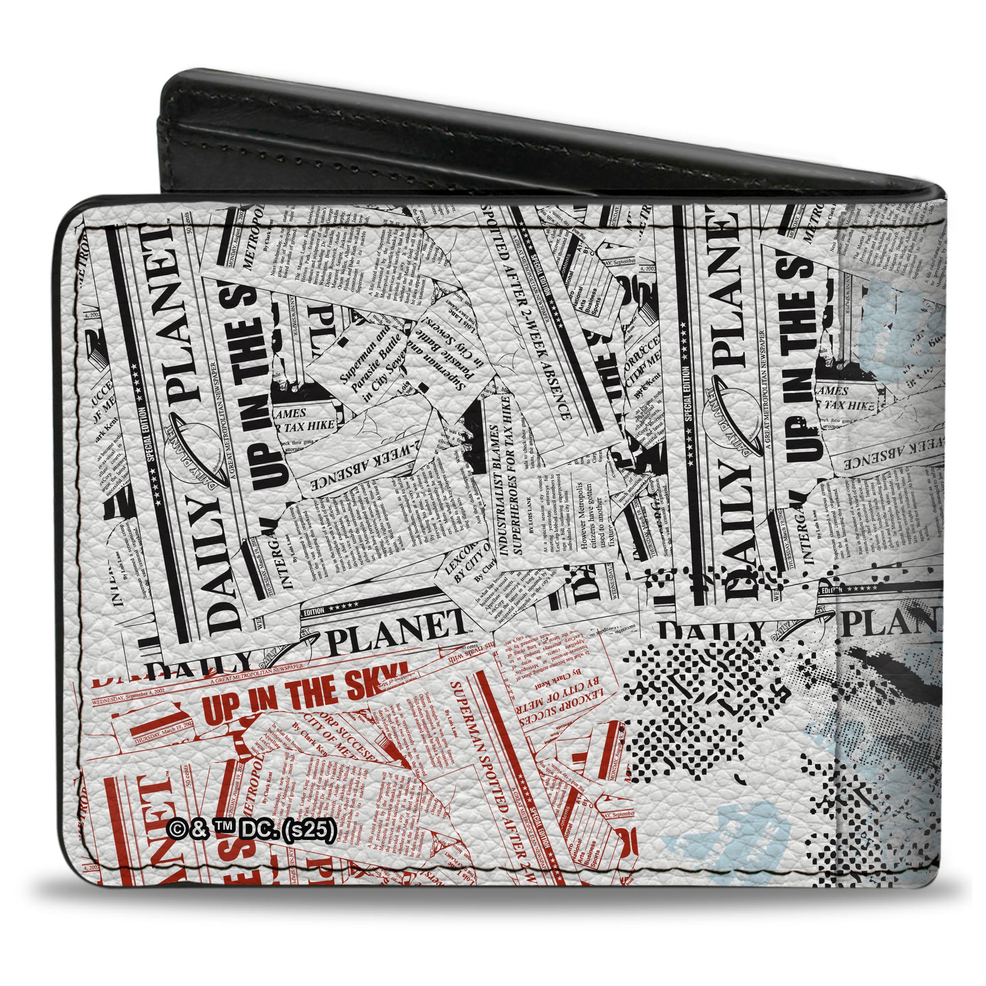 Bi-Fold Wallet - Supergirl Pose DAILY PLANET Collage White/Black/Multi Color Bi-Fold Wallets DC Comics