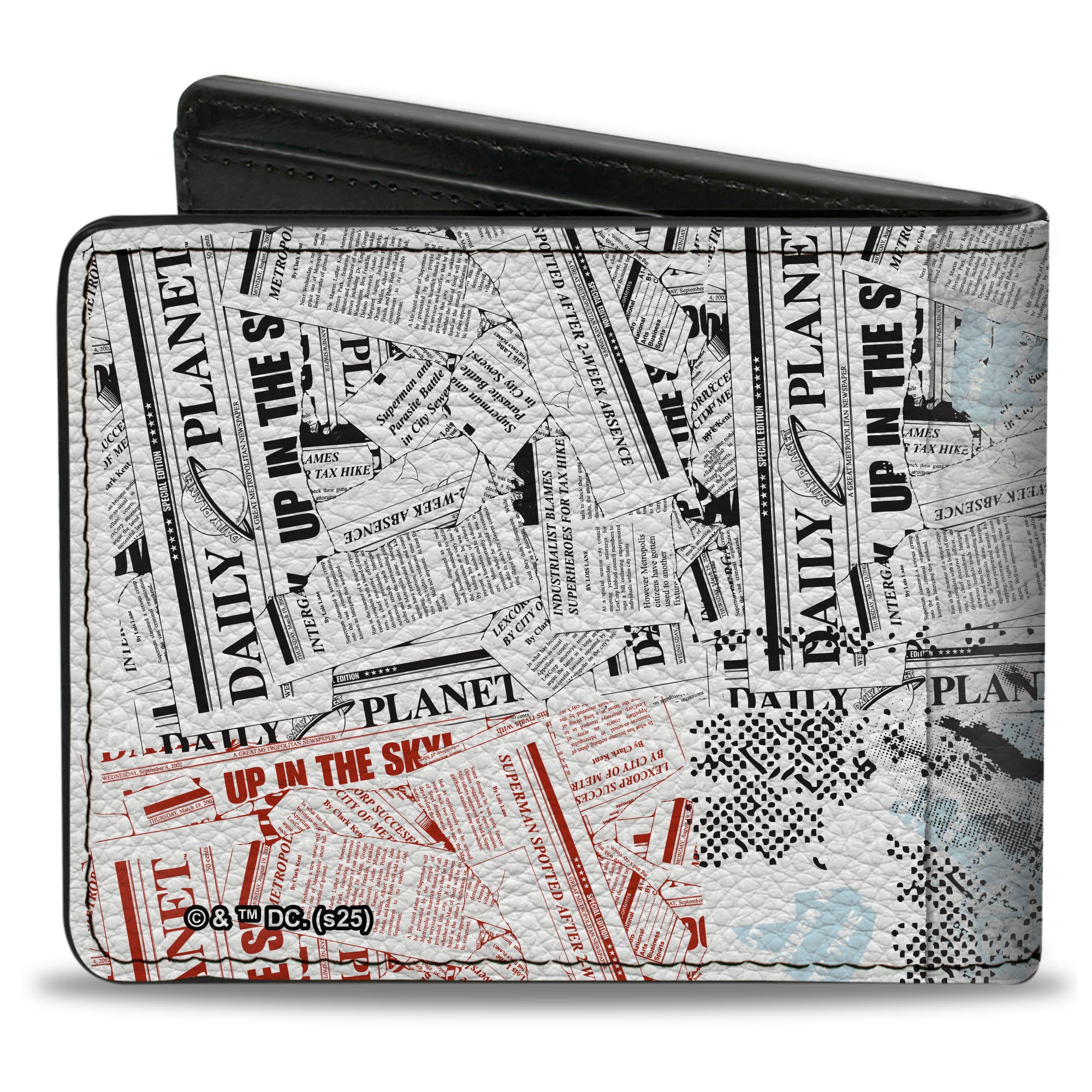 Bi-Fold Wallet - Supergirl Pose DAILY PLANET Collage White/Black/Multi Color Bi-Fold Wallets DC Comics