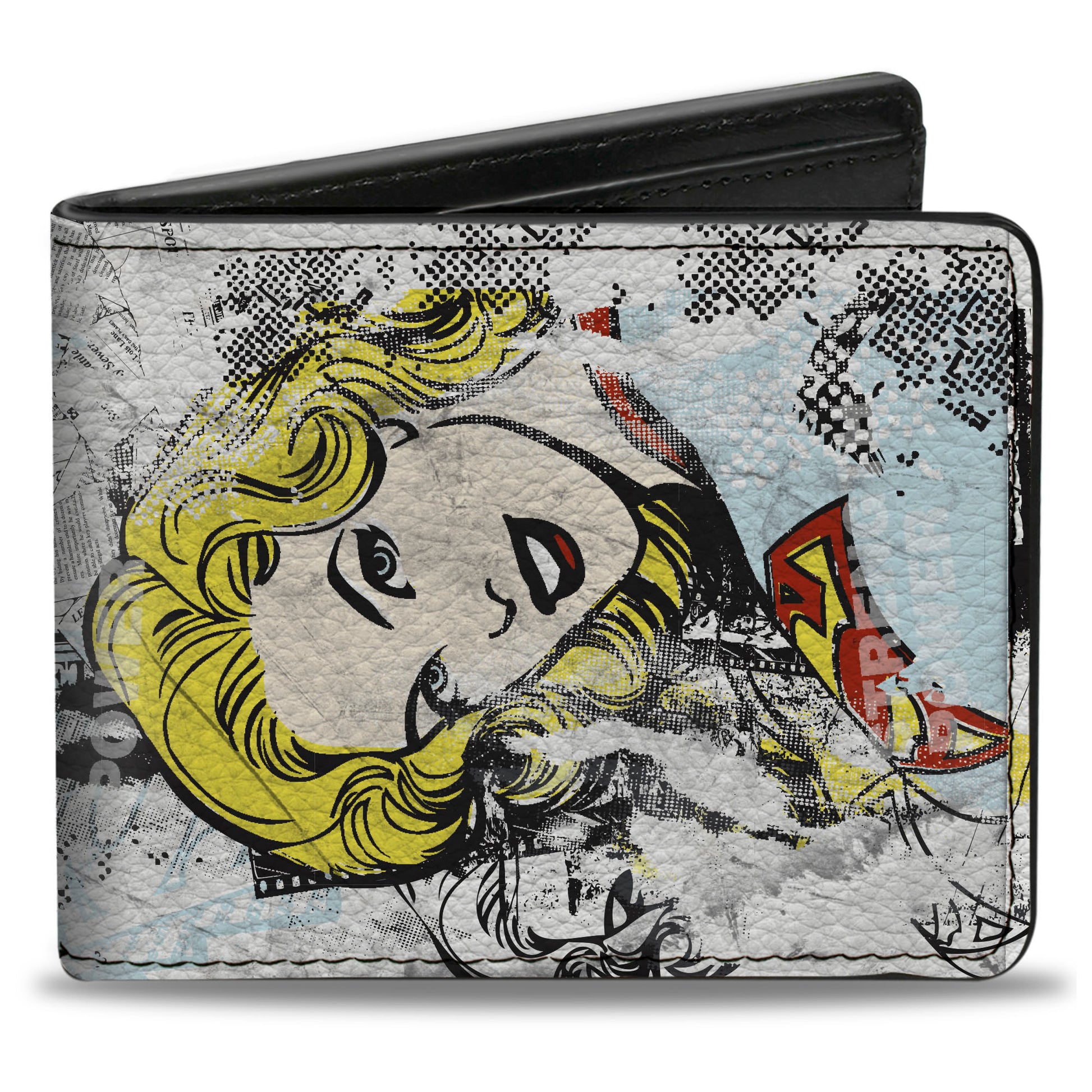 Bi-Fold Wallet - Supergirl Pose DAILY PLANET Collage White/Black/Multi Color Bi-Fold Wallets DC Comics
