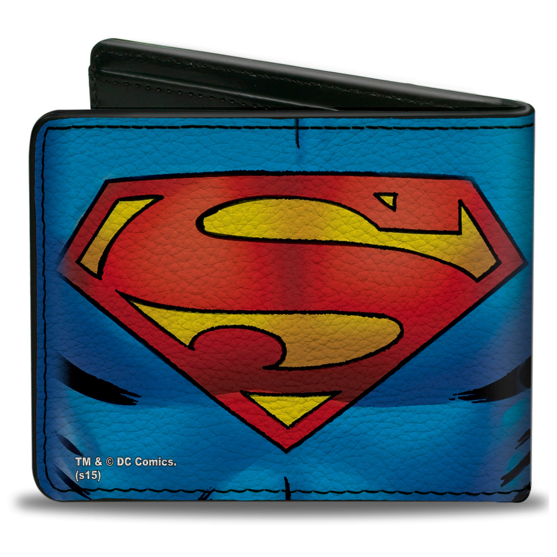 Bi-Fold Wallet - Superman Galactic Battle Chest Logo Blue Red Yellow Bi-Fold Wallets DC Comics