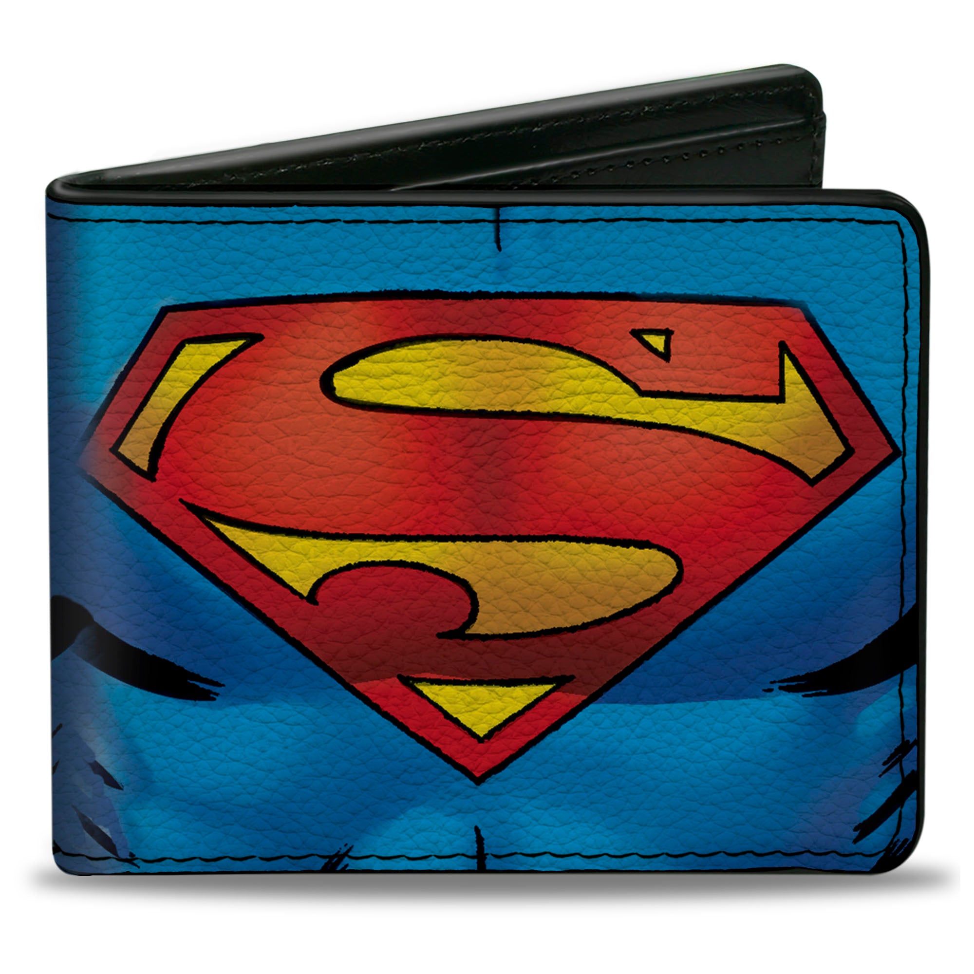 Bi-Fold Wallet - Superman Galactic Battle Chest Logo Blue Red Yellow Bi-Fold Wallets DC Comics
