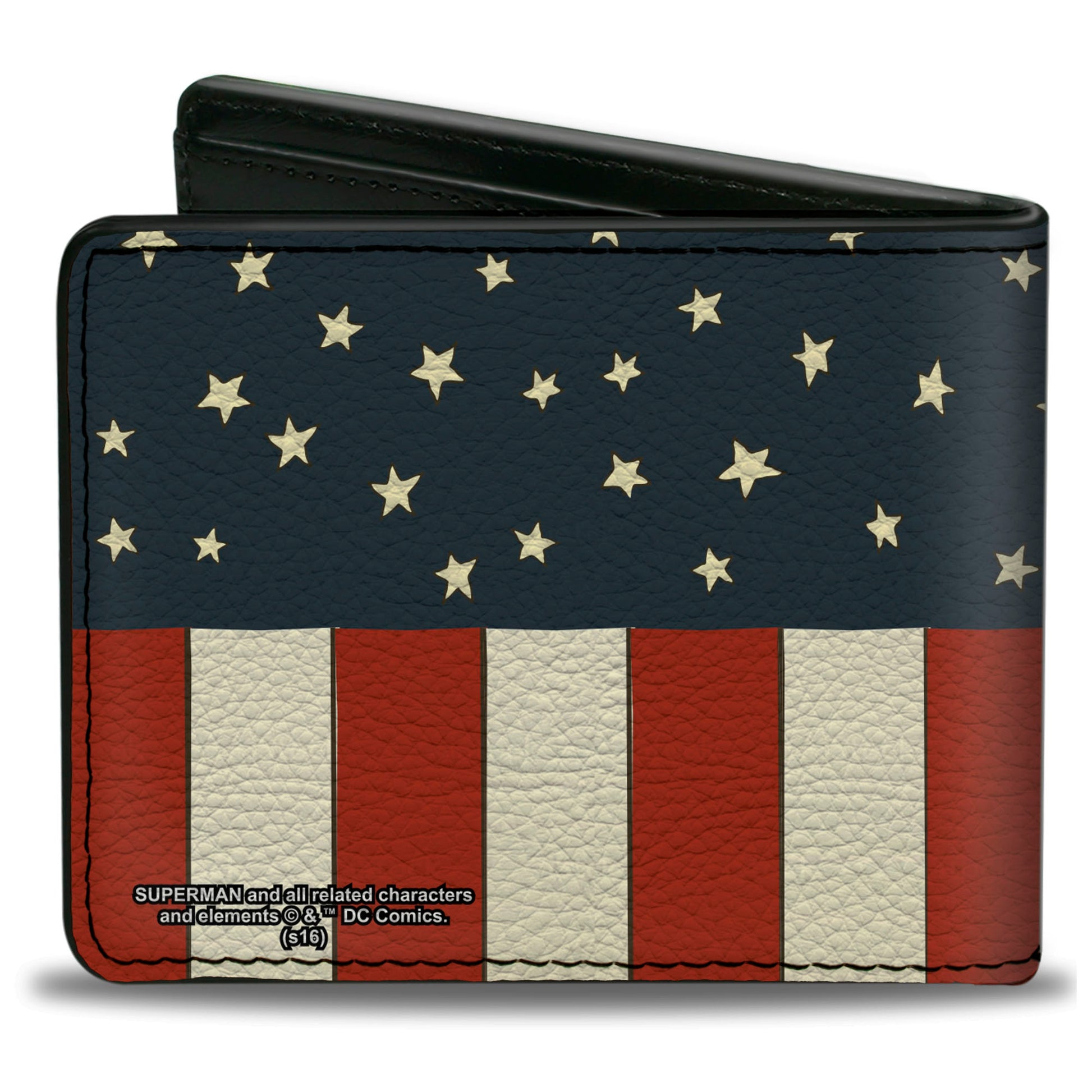 Bi-Fold Wallet - Superman Shield Americana Red White Blue Yellow Bi-Fold Wallets DC Comics