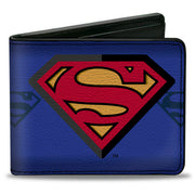 Bi-Fold Wallet - Superman Shield Centered Shield Stripe Blues Bi-Fold Wallets DC Comics