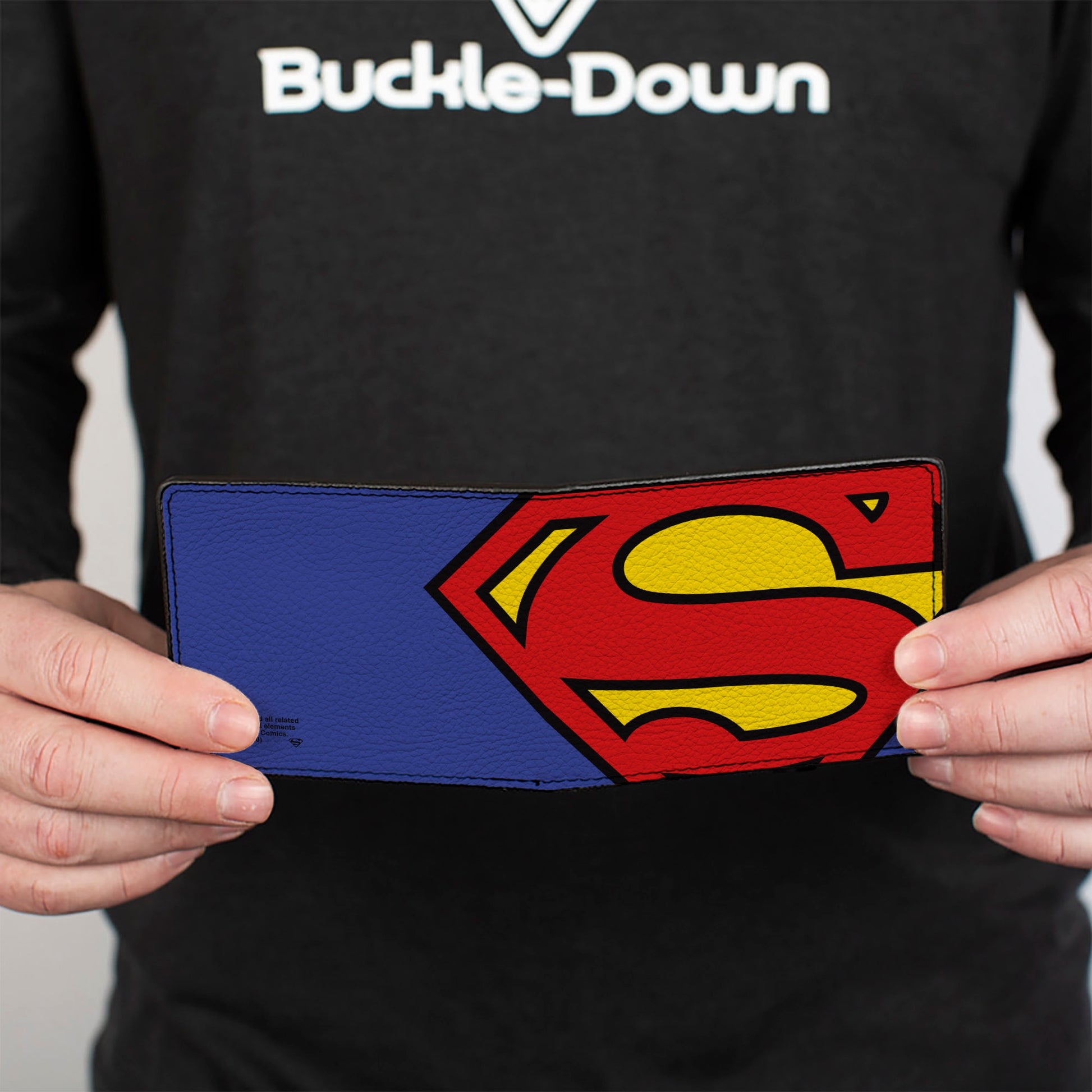 Bi-Fold Wallet - Superman CLOSE-UP Shield Blue Bi-Fold Wallets DC Comics