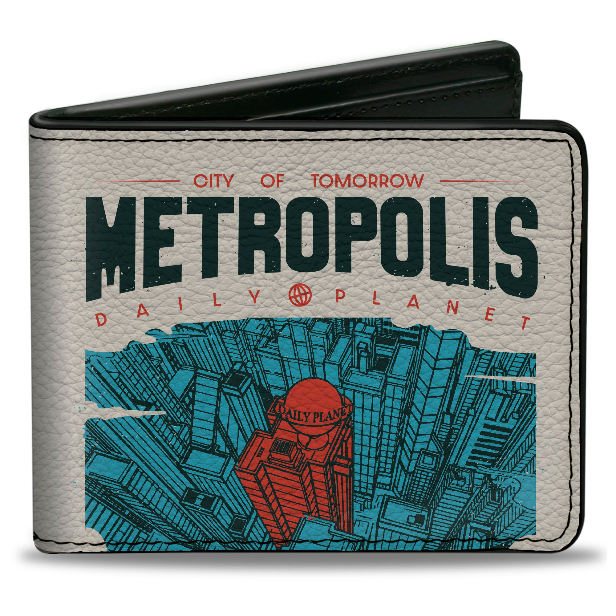 Bi-Fold Wallet - Superman METROPOLIS DAILY PLANET Sky View White/Blue/Red Bi-Fold Wallets DC Comics