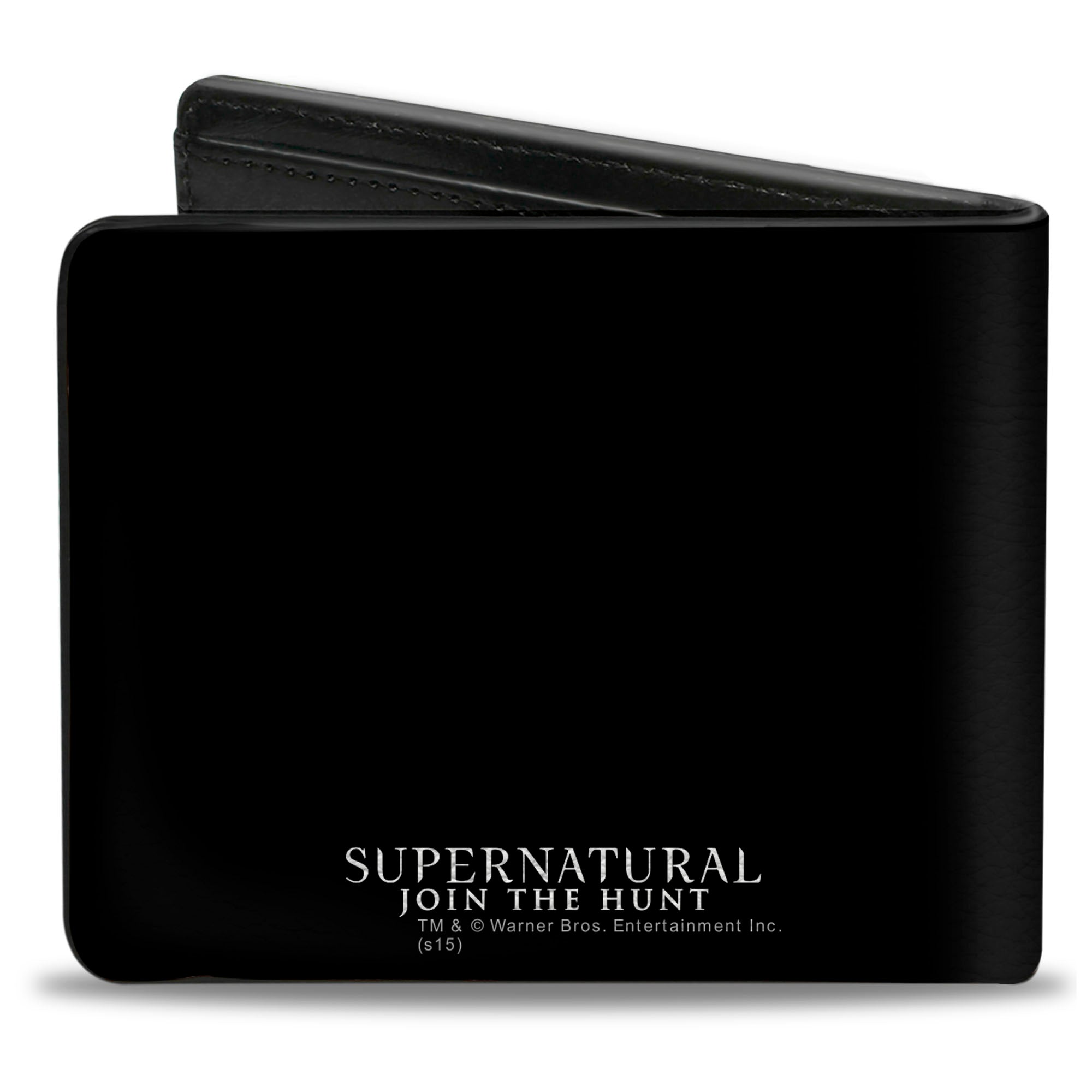 Bi-Fold Wallet - Winchster Pentagram SAVING PEOPLE HUNTING THINGS-THE FAMILY BUSINESS + Logo Black White Bi-Fold Wallets Supernatural