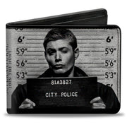 Bi-Fold Wallet - Supernatural Dean + Sam Mug Shots Grays Black White Bi-Fold Wallets Supernatural