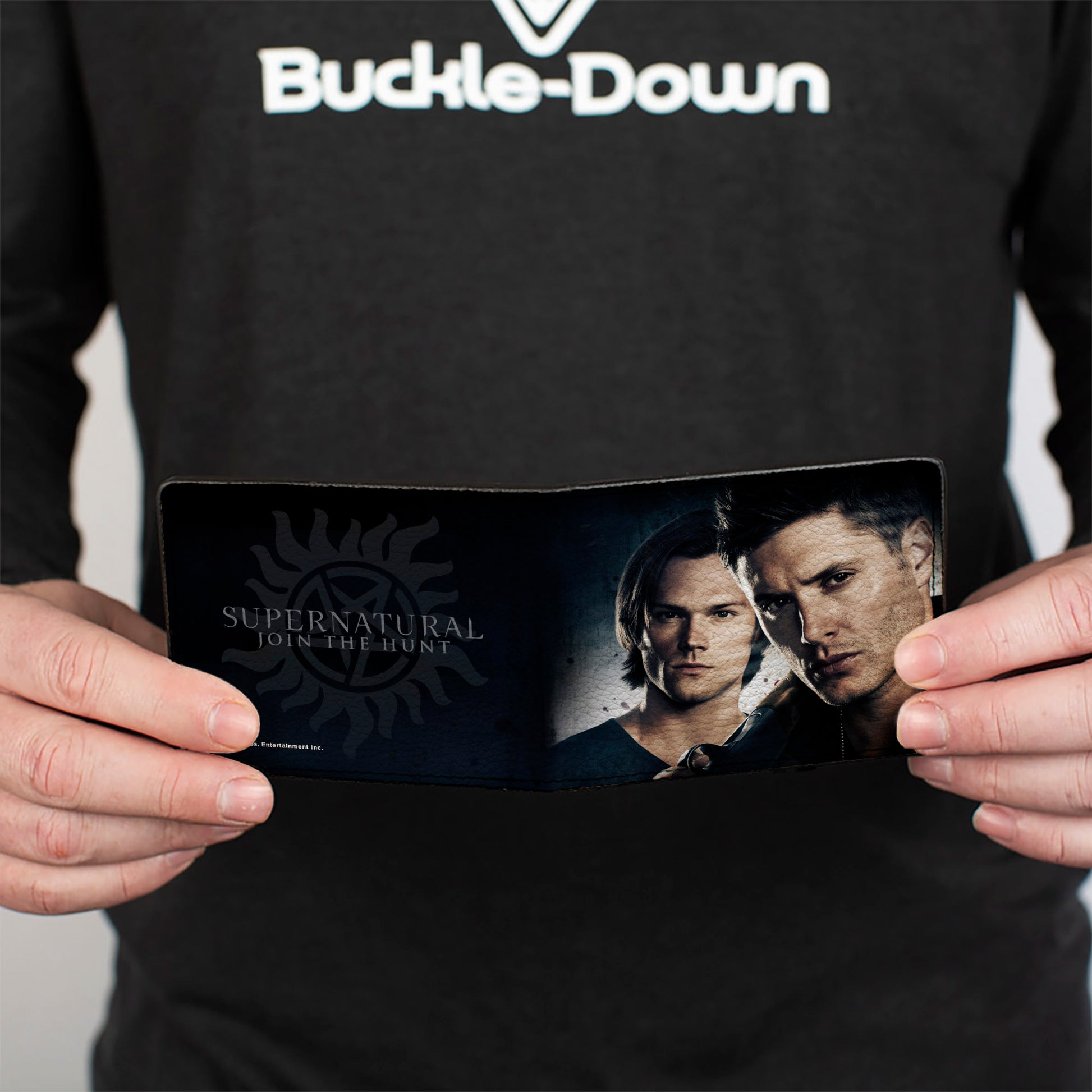 Bi-Fold Wallet - Winchester Brothers CLOSE-UP + SUPERNATURAL Logo Bi-Fold Wallets Supernatural