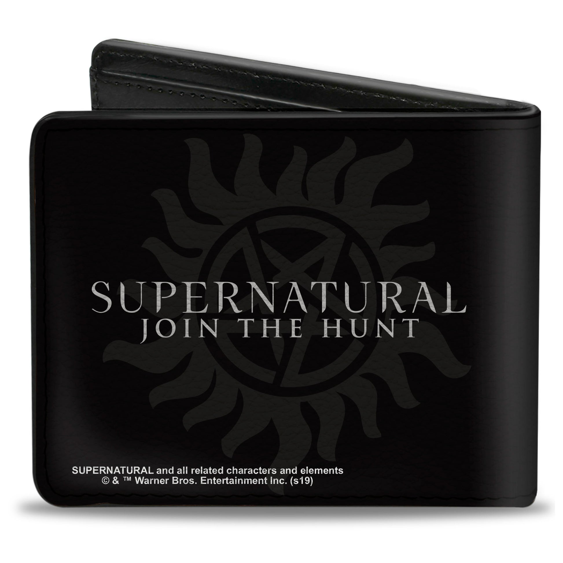 Bi-Fold Wallet - Supernatural SAVING PEOPLE, HUNTING THINGS + Logo Black Gray White Bi-Fold Wallets Supernatural