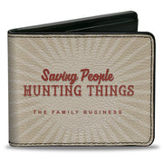 Bi-Fold Wallet - SUPERNATURAL SAVING PEOPLE HUNTING THINGS 4-Character Poses Red/Beige/Black Bi-Fold Wallets Supernatural