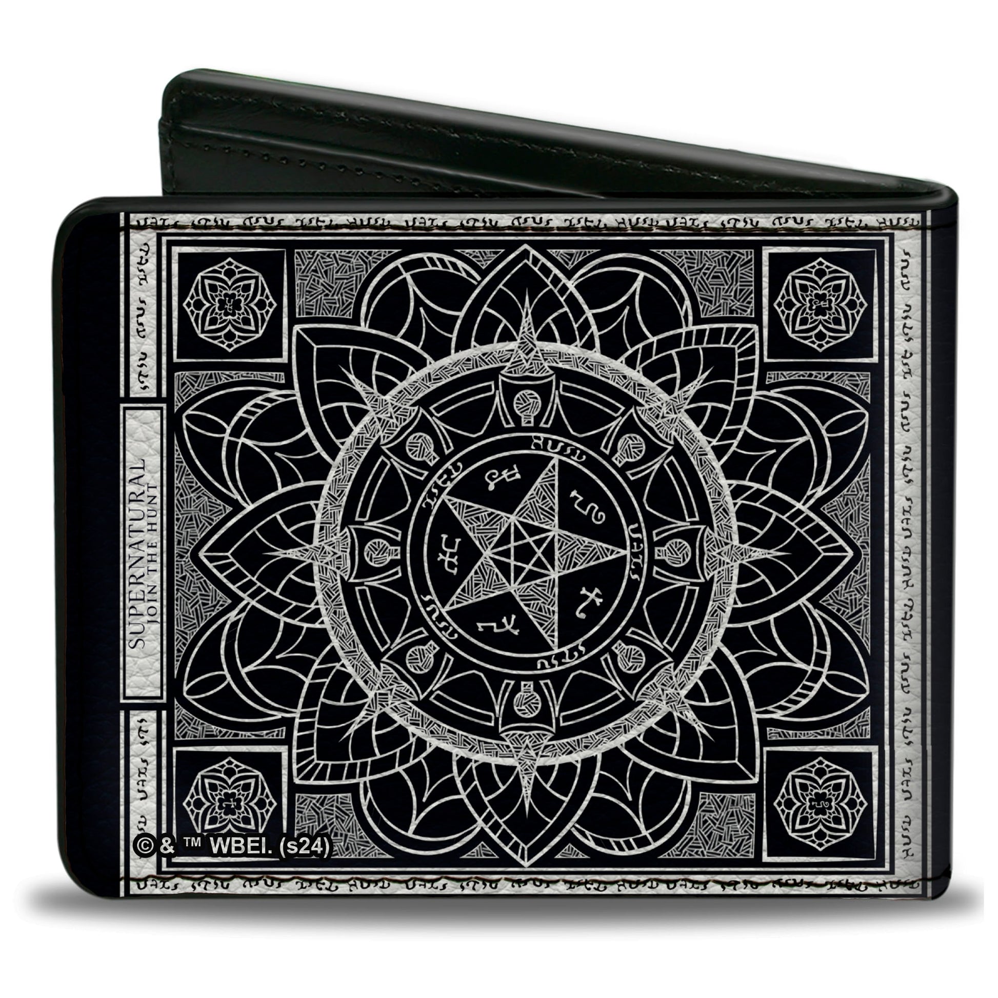 Bi-Fold Wallet - Supernatural Pentagram Mandala Black/White Bi-Fold Wallets Supernatural
