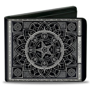 Bi-Fold Wallet - Supernatural Pentagram Mandala Black/White Bi-Fold Wallets Supernatural