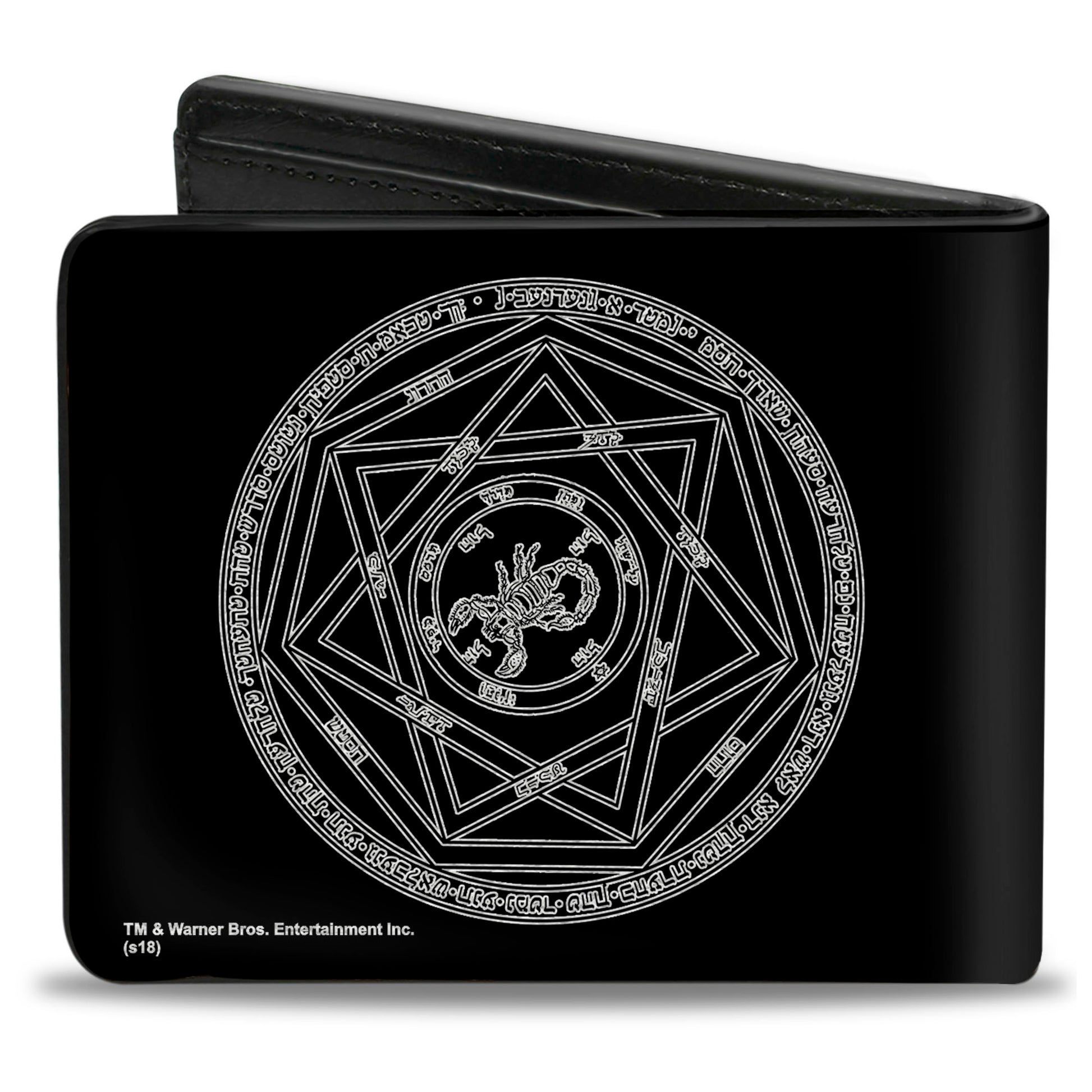 Bi-Fold Wallet - Supernatural Devil's Trap Pentagram Black White Bi-Fold Wallets Supernatural