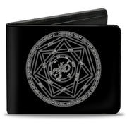 Bi-Fold Wallet - Supernatural Devil's Trap Pentagram Black White Bi-Fold Wallets Supernatural