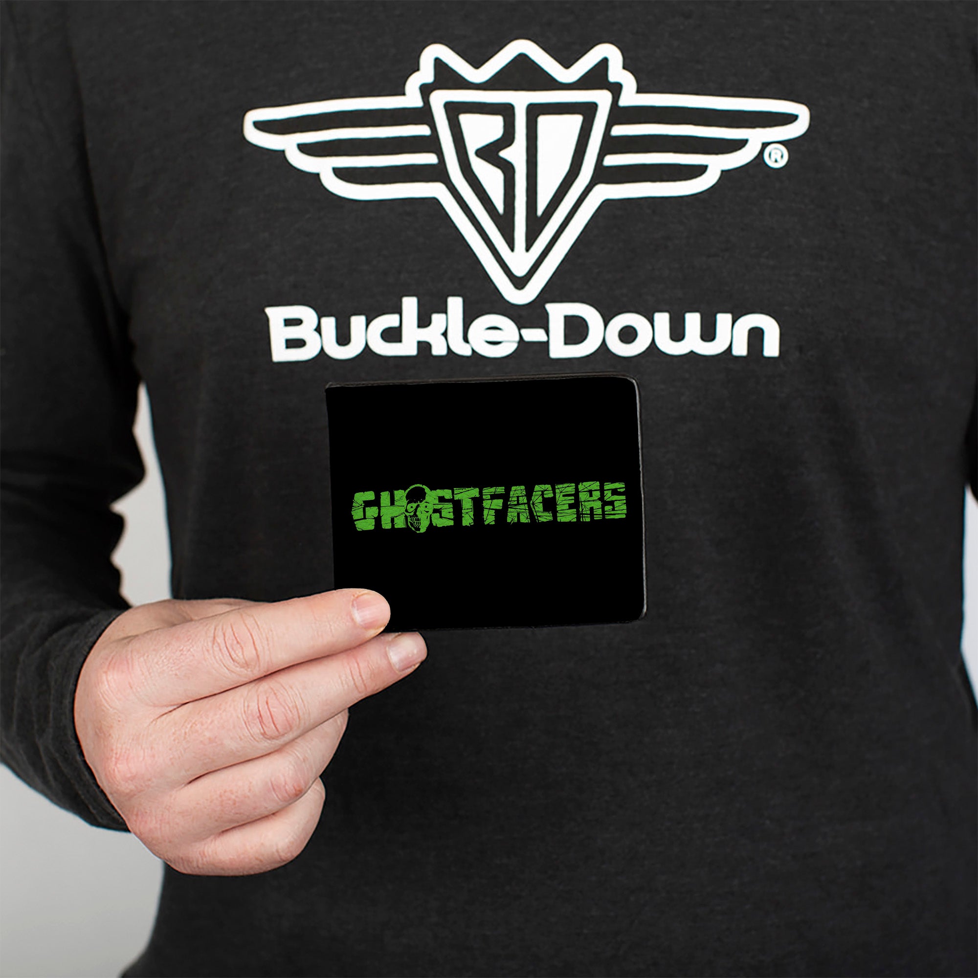 Bi-Fold Wallet - GHOSTFACERS Logo Black Green Bi-Fold Wallets Supernatural