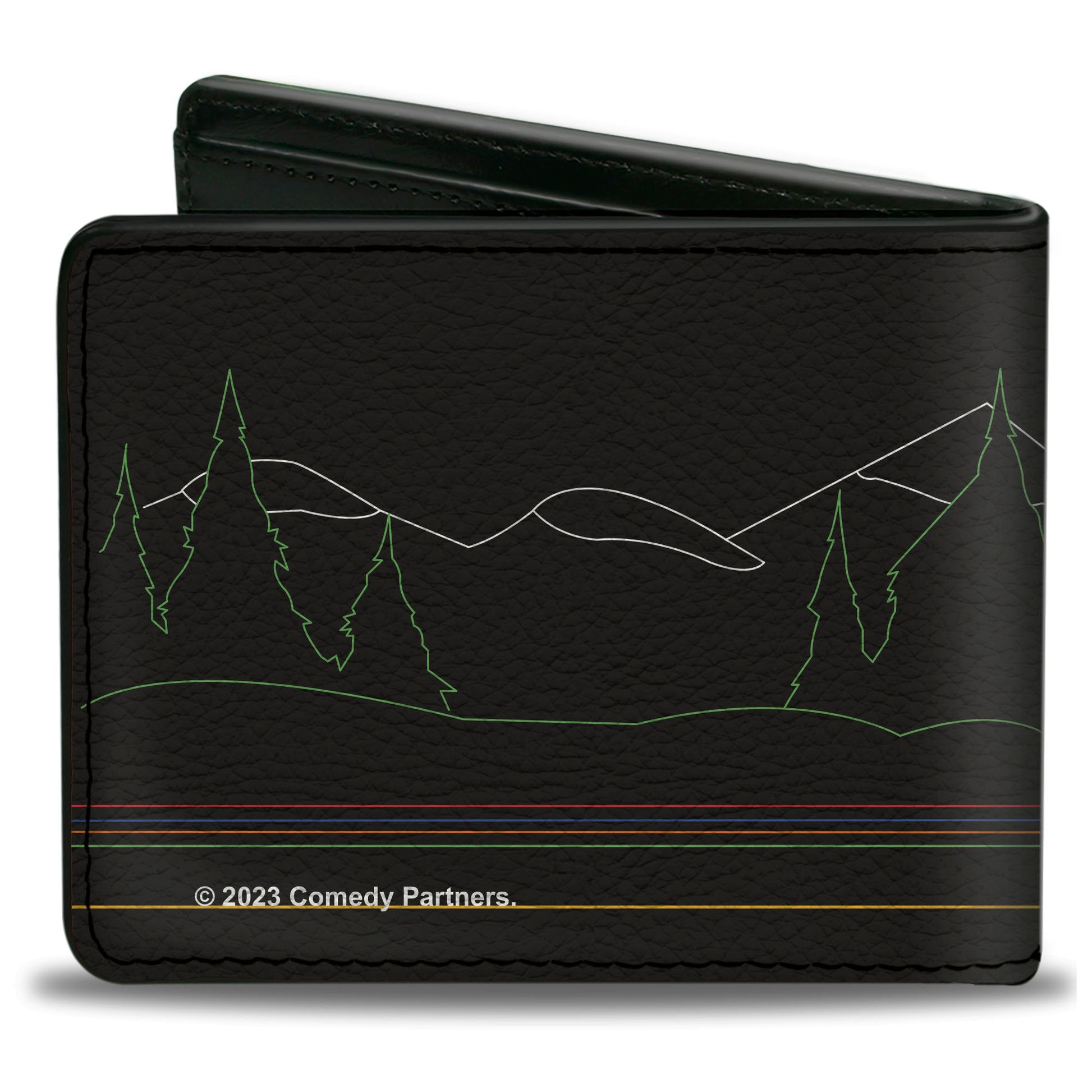 Bi-Fold Wallet - SOUTH PARK Boys at Bus Line Silhouette Black/Multi Color Bi-Fold Wallets South Park