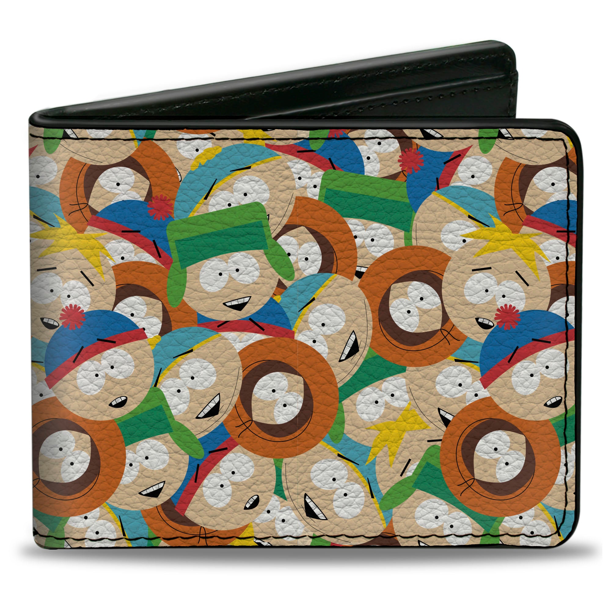 Bi-Fold Wallet - South Parks Boys Faces Stacked Bi-Fold Wallets South Park