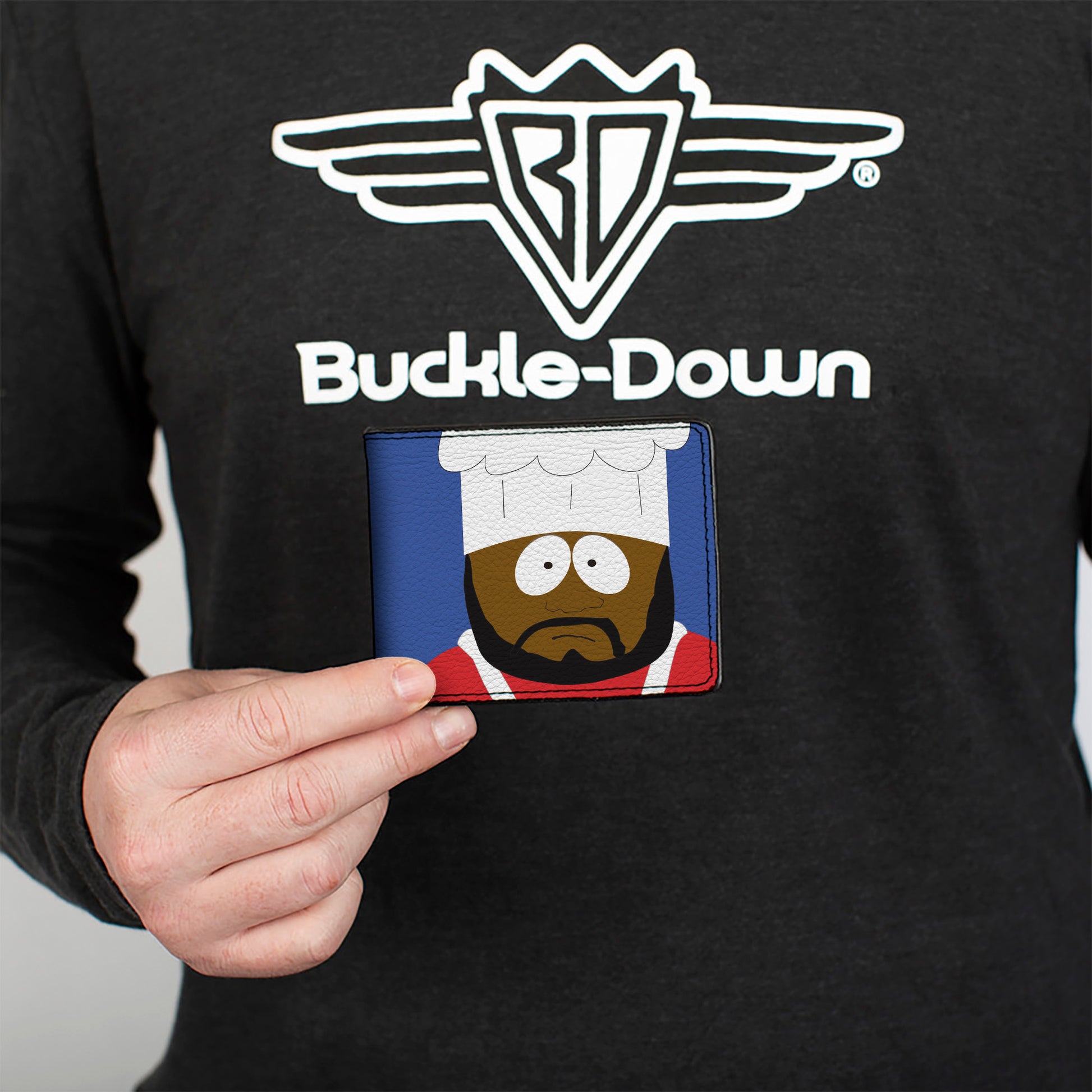 Bi-Fold Wallet - South Park CHEF Pose and Text Blue Bi-Fold Wallets South Park