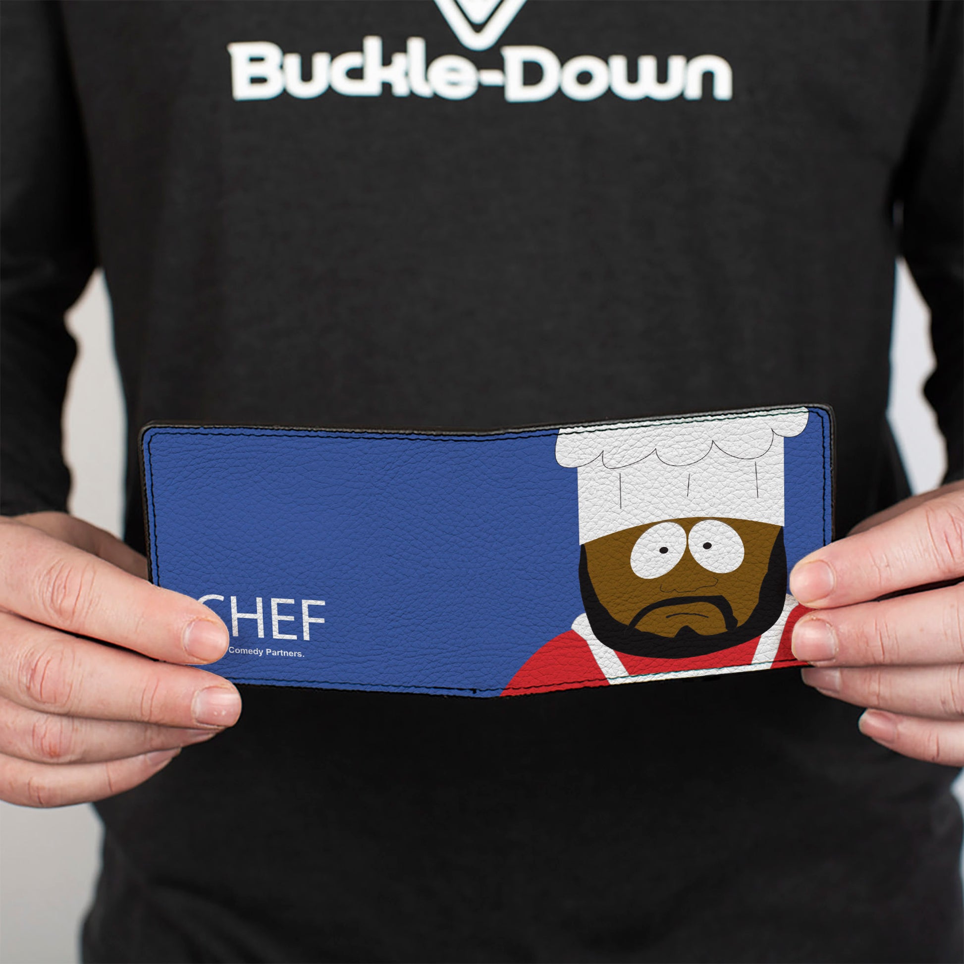 Bi-Fold Wallet - South Park CHEF Pose and Text Blue Bi-Fold Wallets South Park